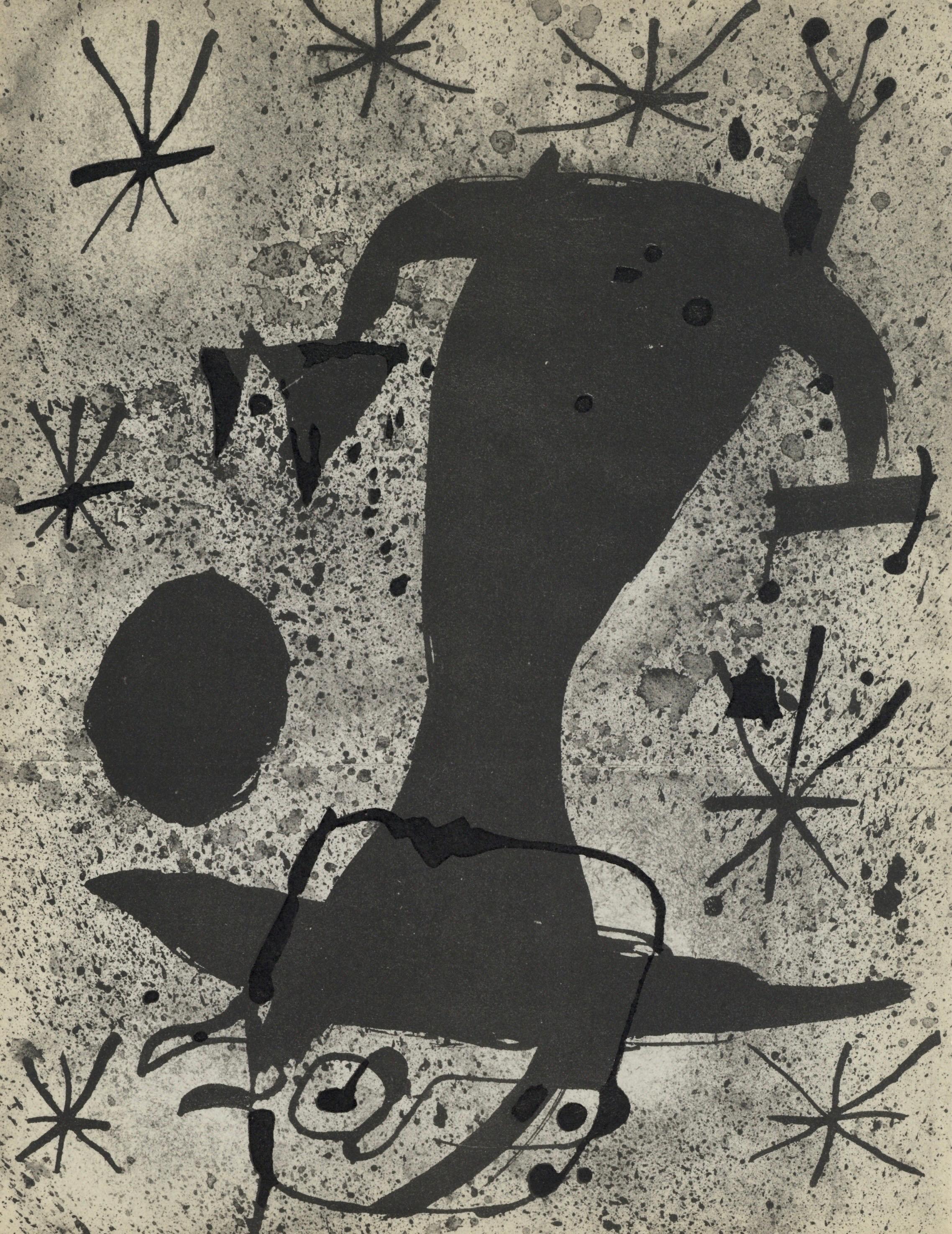 Joan Miró Abstract Print - Joan Miro, Untitled, from The Sun Bird, The Moon Bird, Sparks, 1967 (after)