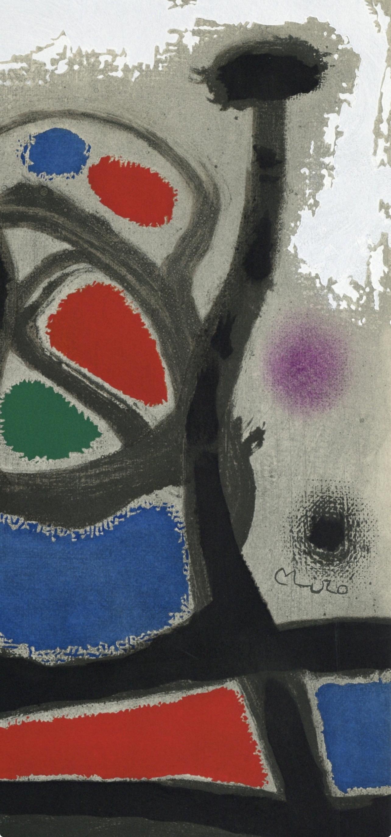 Joan Miro, Untitled, from The Sun Bird, The Moon Bird, Sparks, 1967 (after) - Black Abstract Print by Joan Miró