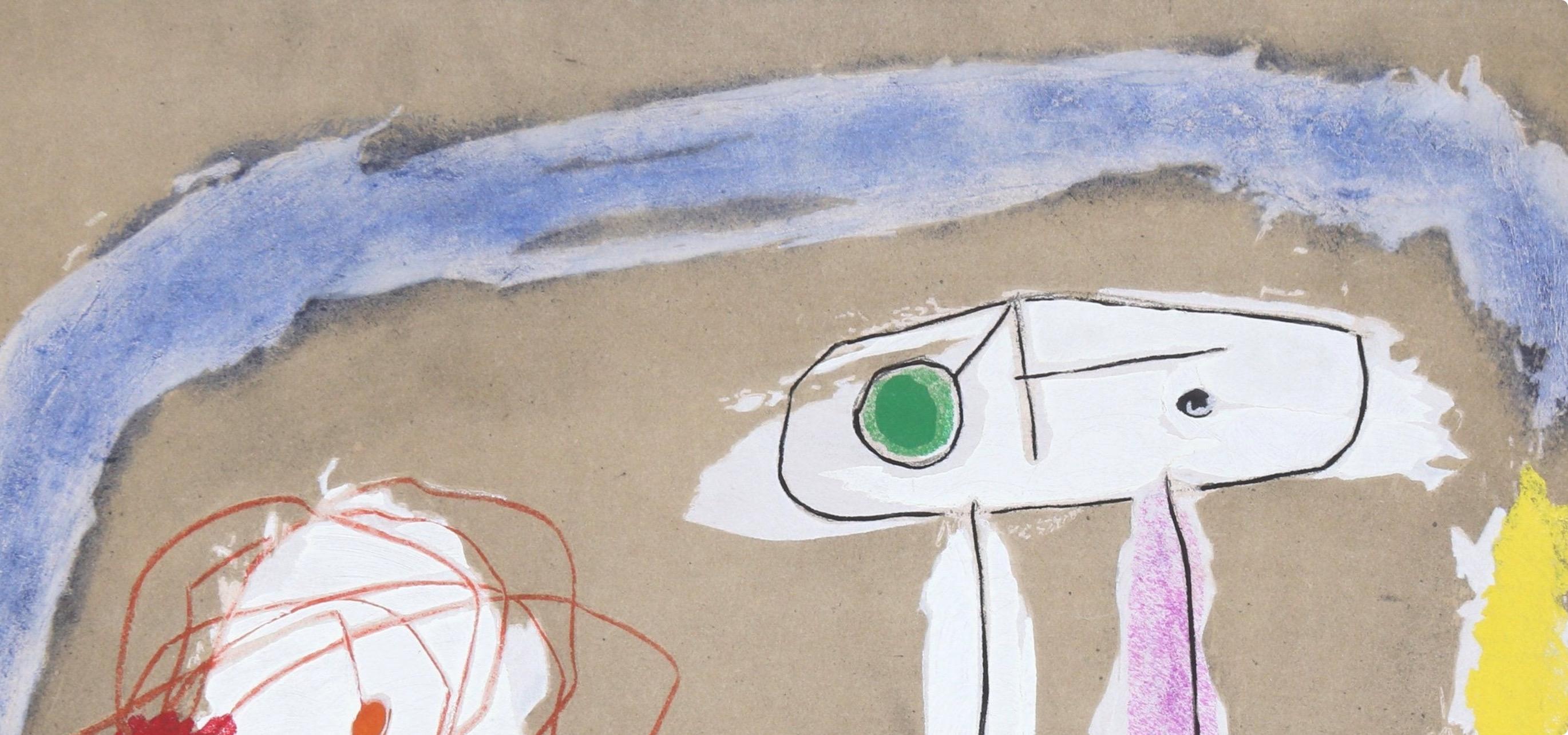 Joan Miro, Figures, from Cardboards 1959–1965, 1965 (after) - Surrealist Print by Joan Miró