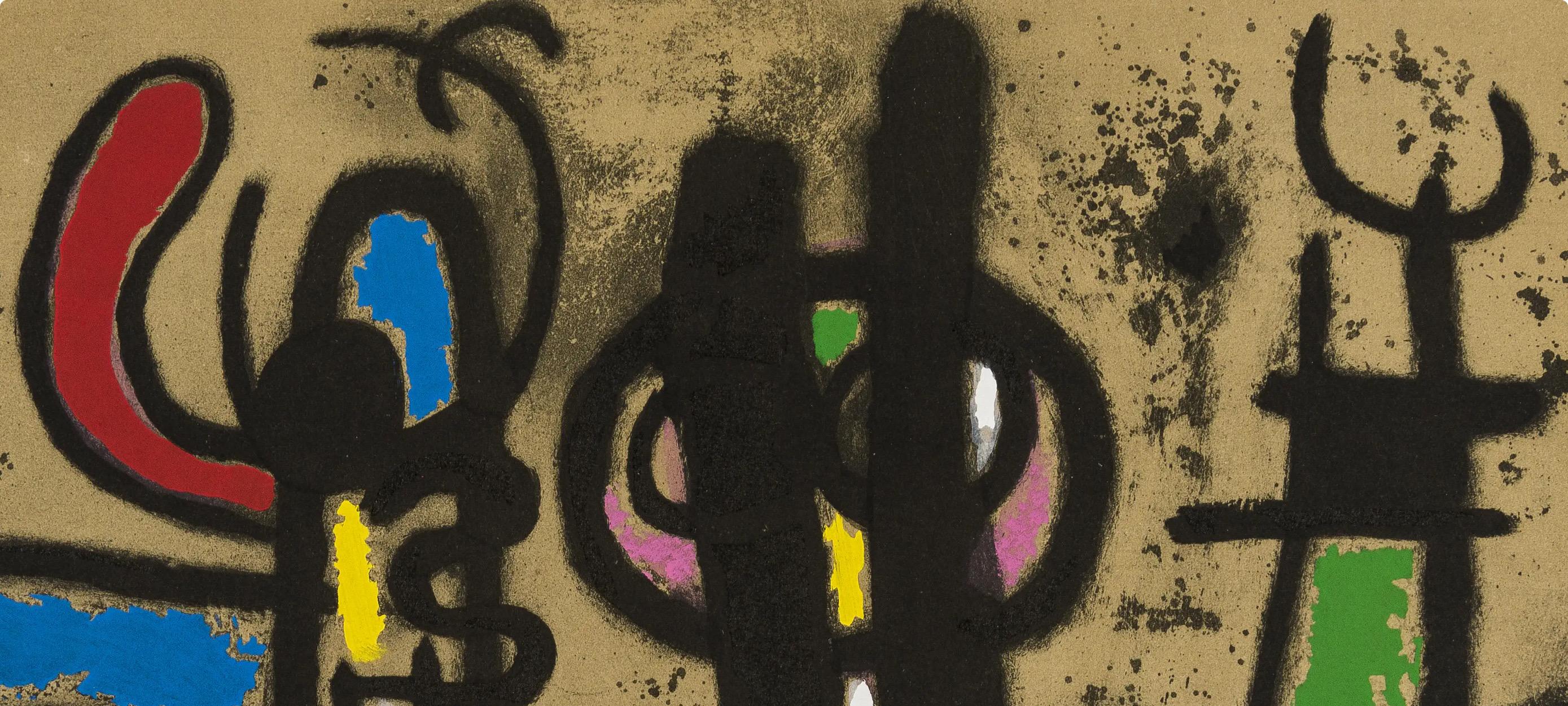 Joan Miro, Figures II, from Cardboards 1959–1965, 1965 (after) - Print by Joan Miró