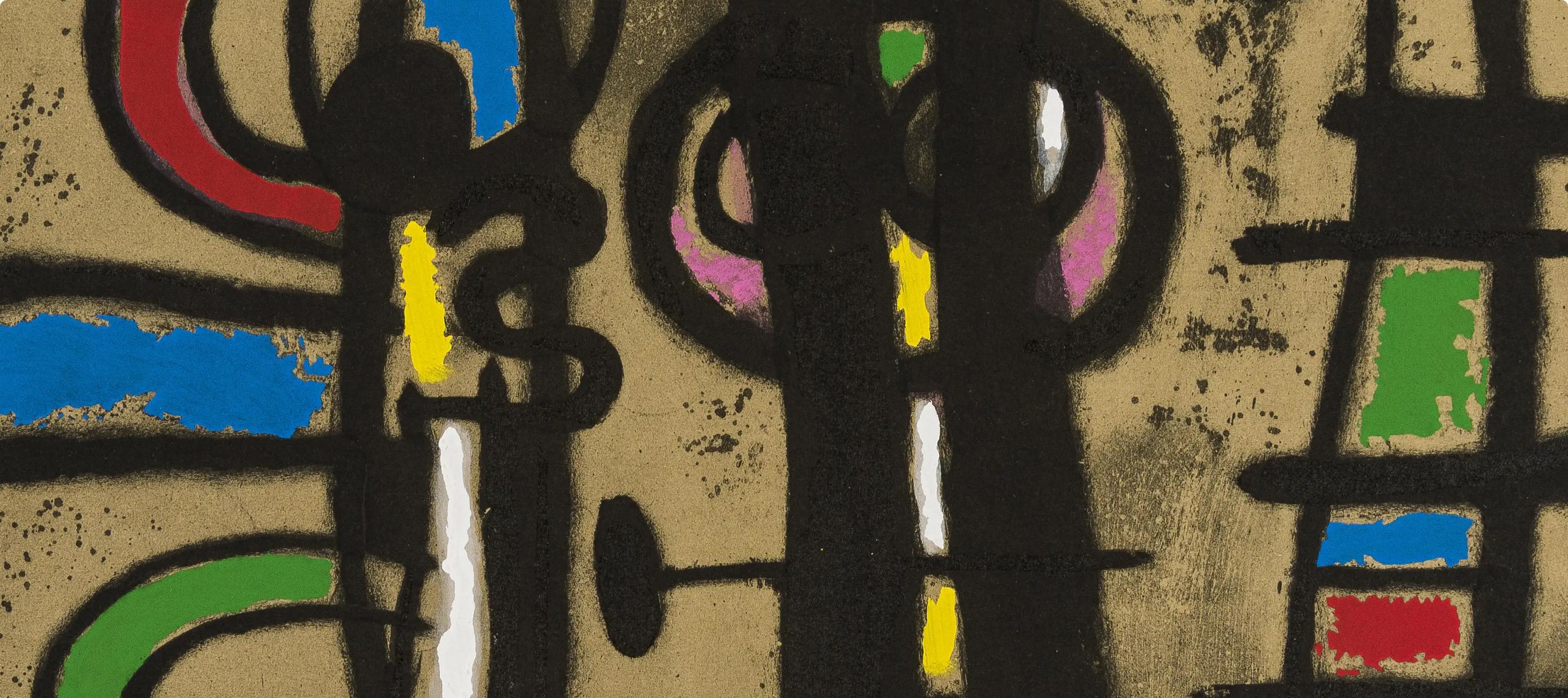 Joan Miro, Figures II, from Cardboards 1959–1965, 1965 (after) - Surrealist Print by Joan Miró
