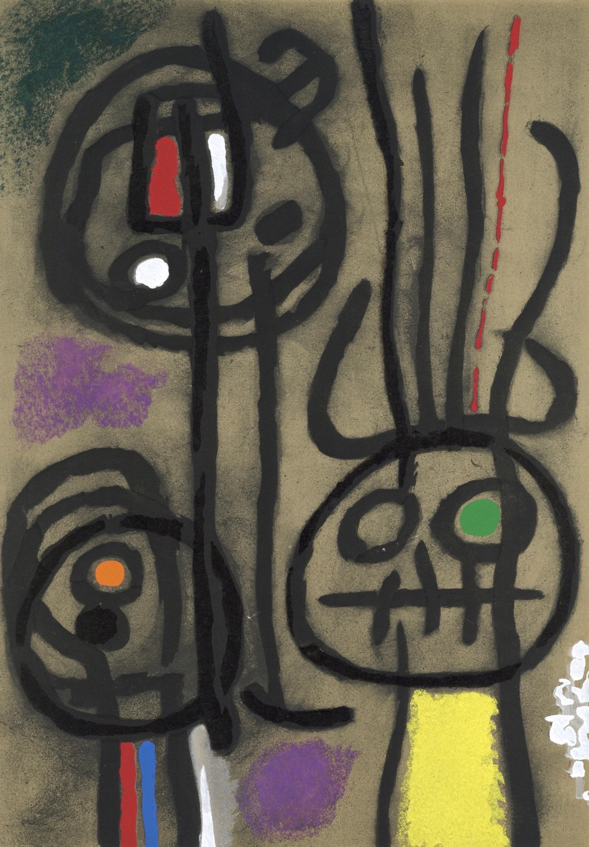 Joan Miro, Figure and Birds, from Cardboards 1959–1965, 1965 (after)