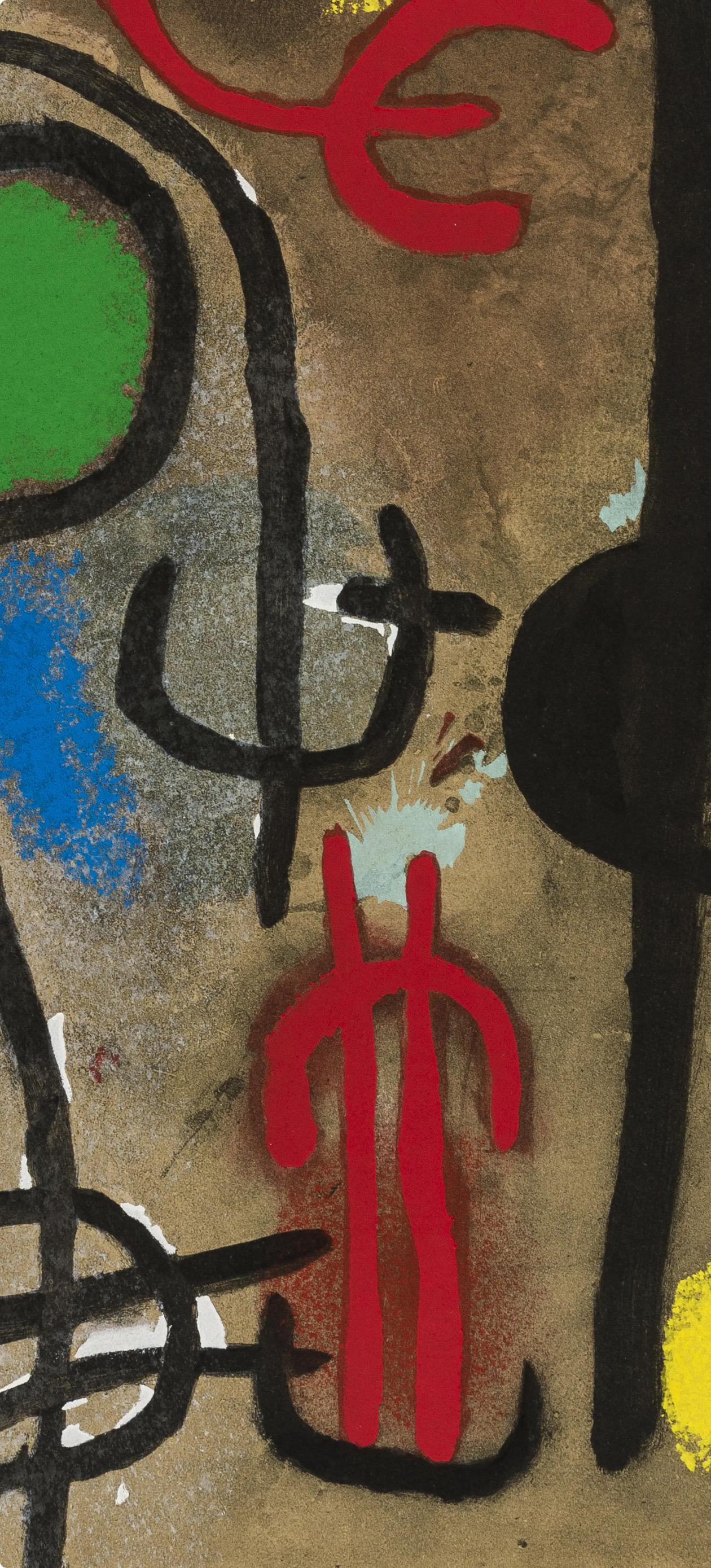 Joan Miro, Figures III, from Cardboards 1959–1965, 1965 (after) - Surrealist Print by Joan Miró