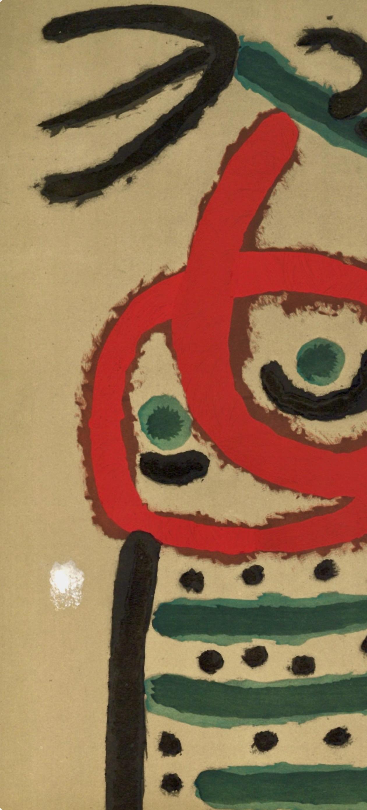 Joan Miro, Woman and Bird, from Cardboards 1959–1965, 1965 (after) - Surrealist Print by Joan Miró