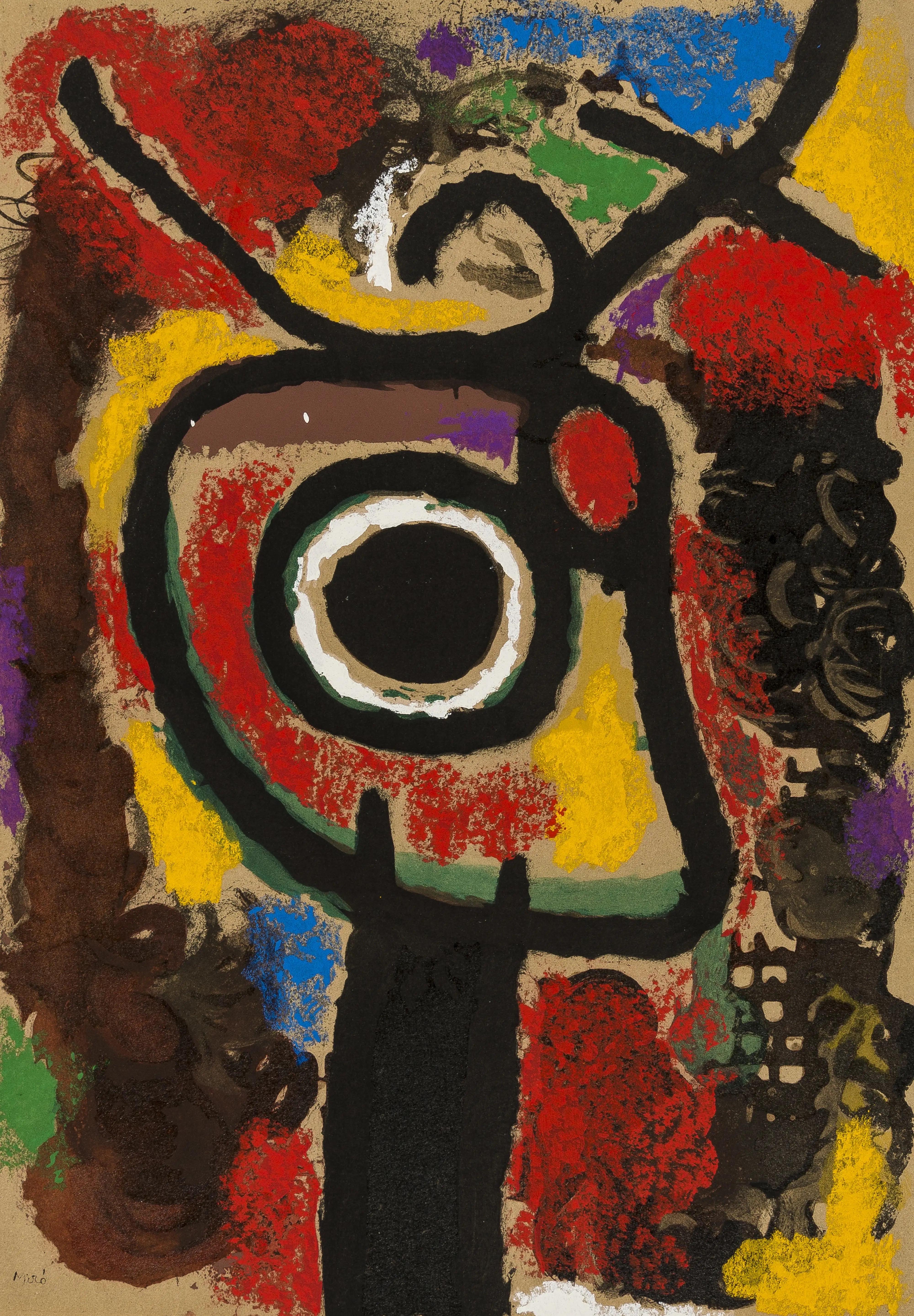 Joan Miro, Figure and Bird, from Cardboards 1959–1965, 1965 (after)
