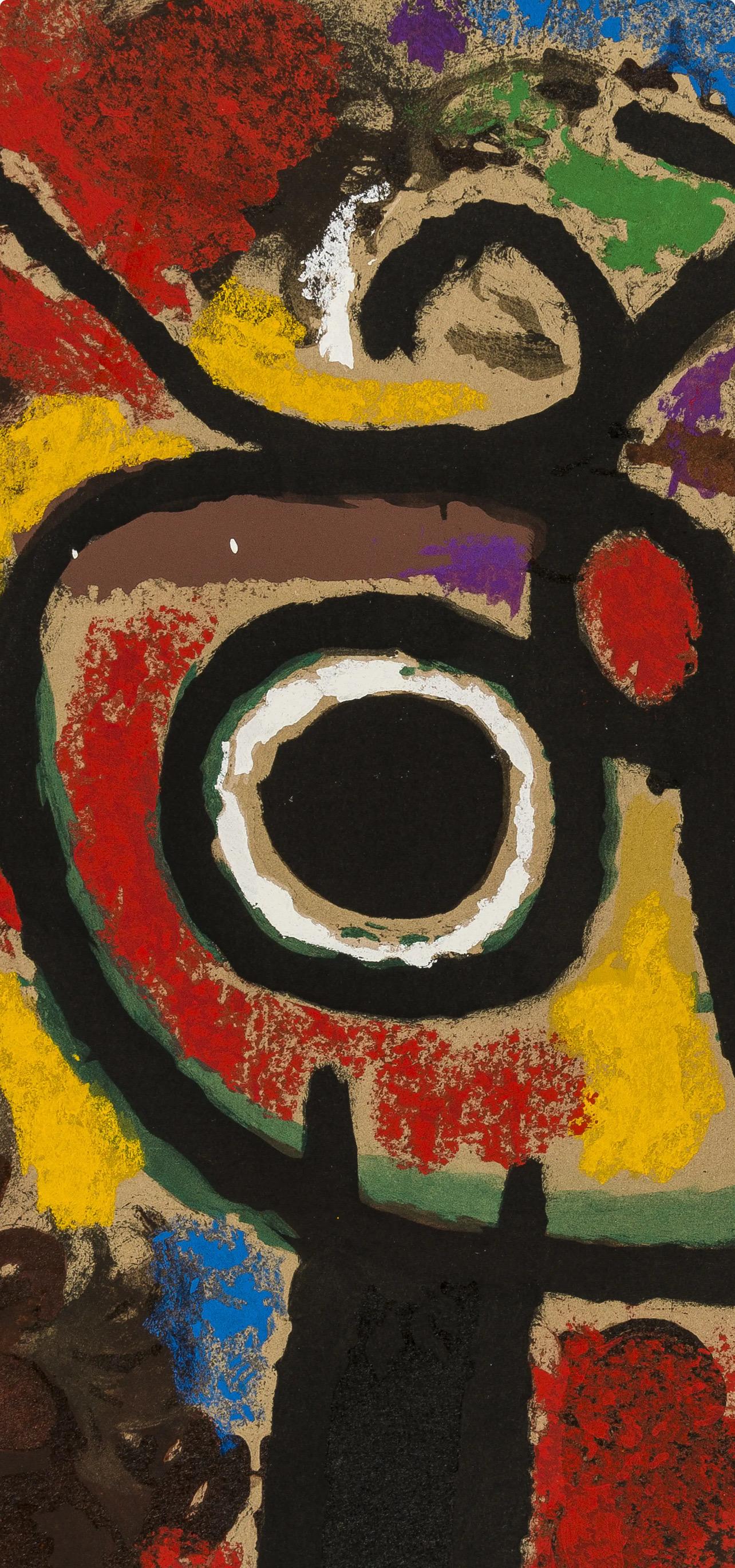 Joan Miro, Figure and Bird, from Cardboards 1959–1965, 1965 (after) - Print by Joan Miró