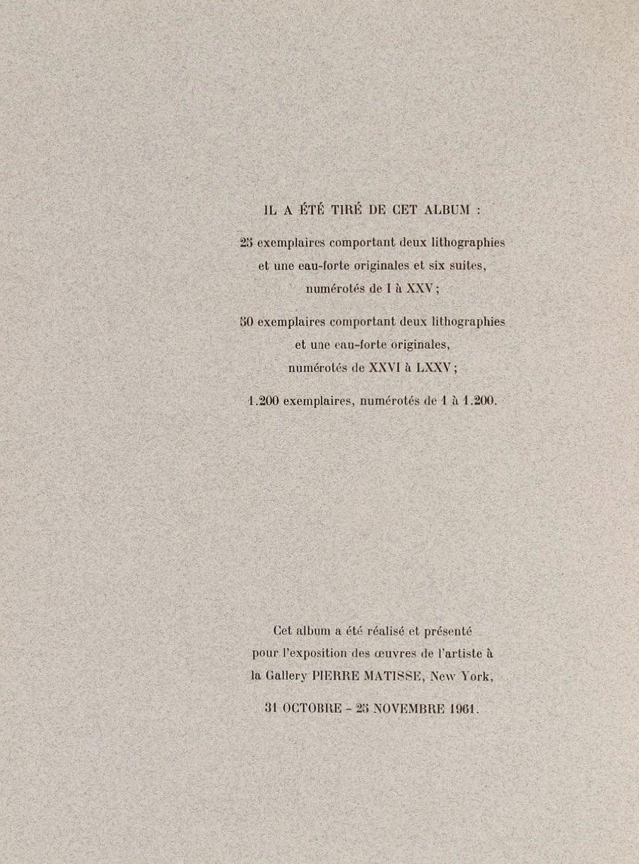 Joan Miro, Series II, Blue and Red, from Miro 1959–1960, 1961 (after) For Sale 1