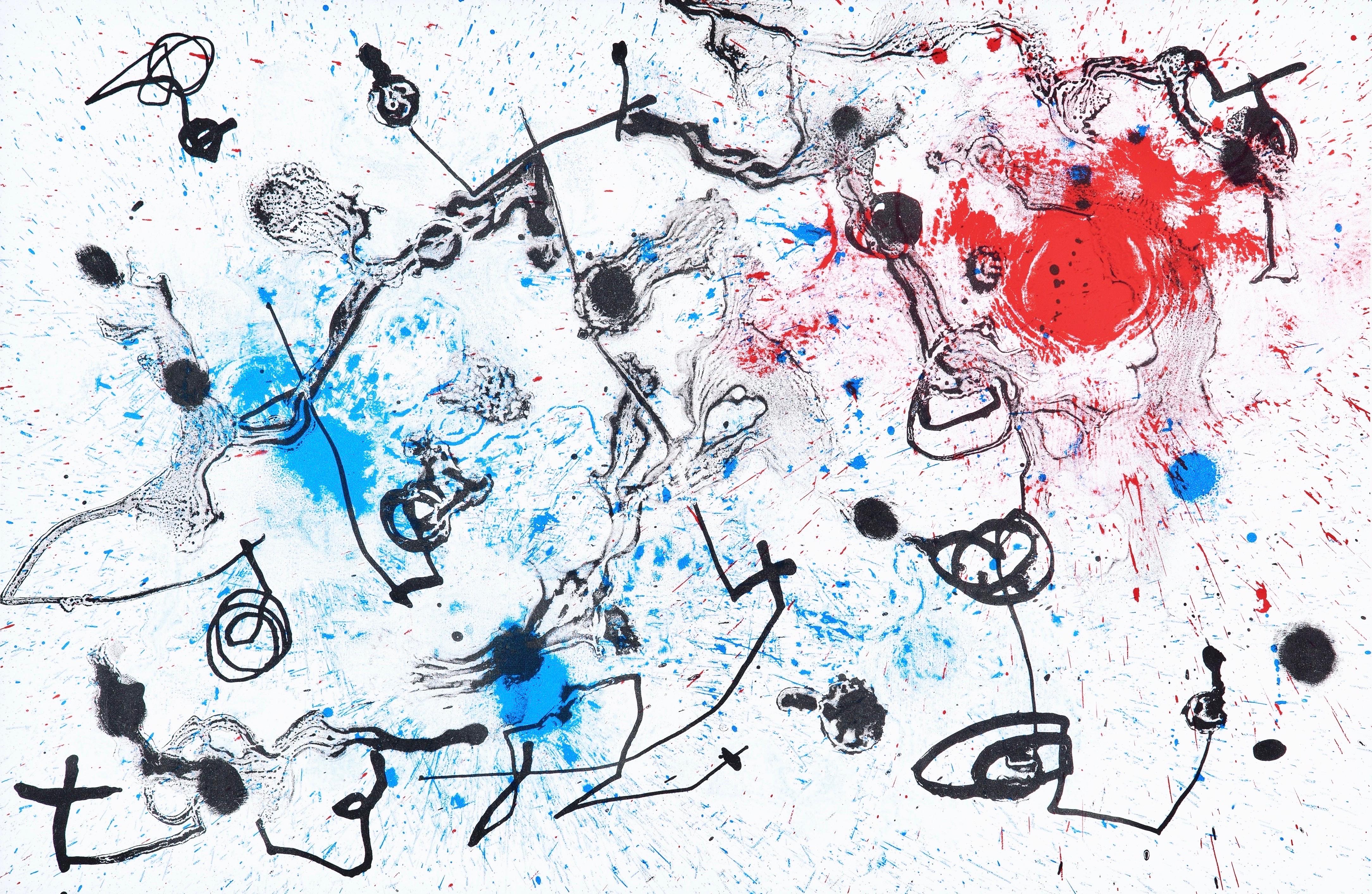 Joan Miró Abstract Print - Joan Miro, Series II, Blue and Red, from Miro 1959–1960, 1961 (after)