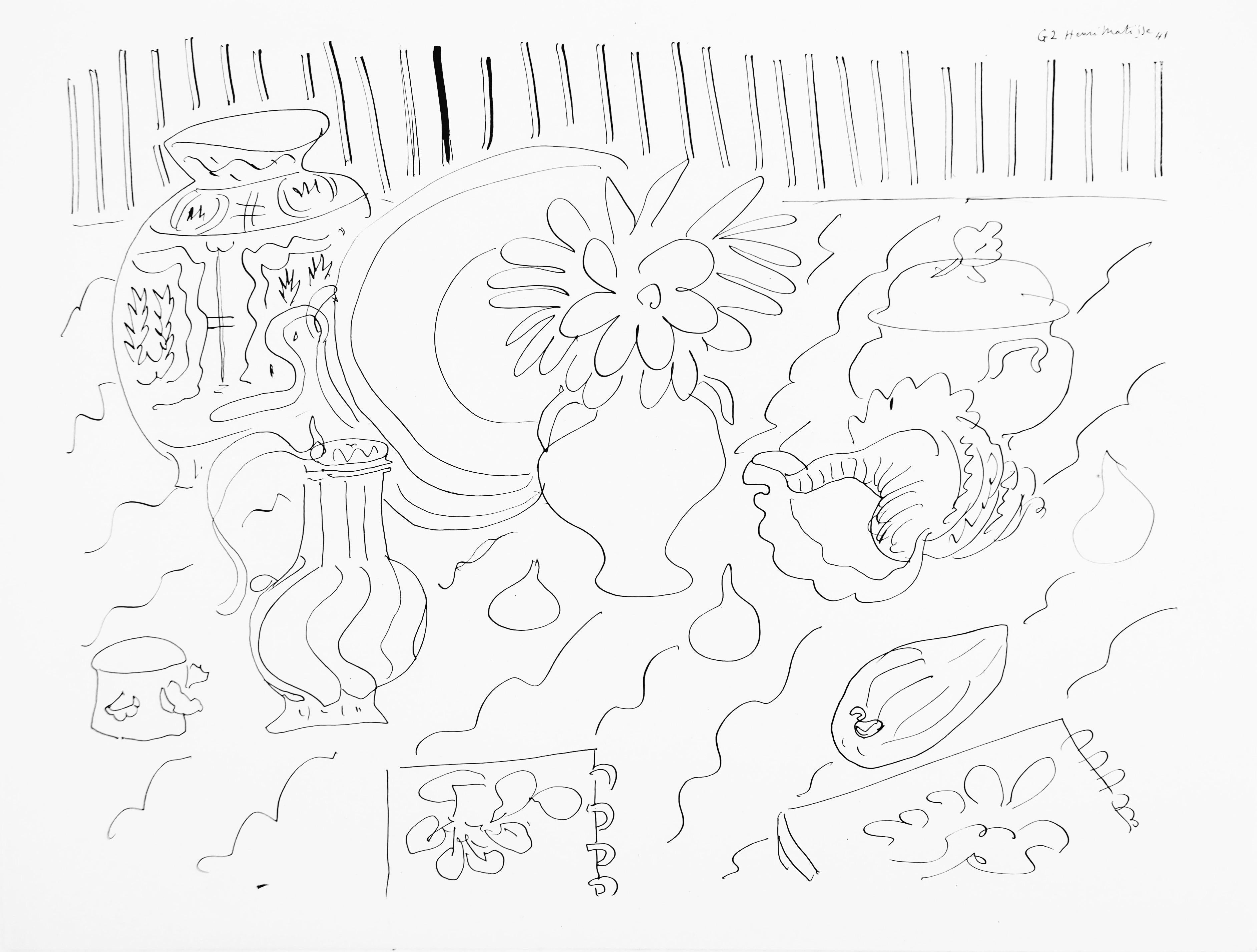 Henri Matisse, Series G, Var. 2, Drawings, Themes and Variations, 1943 (after)