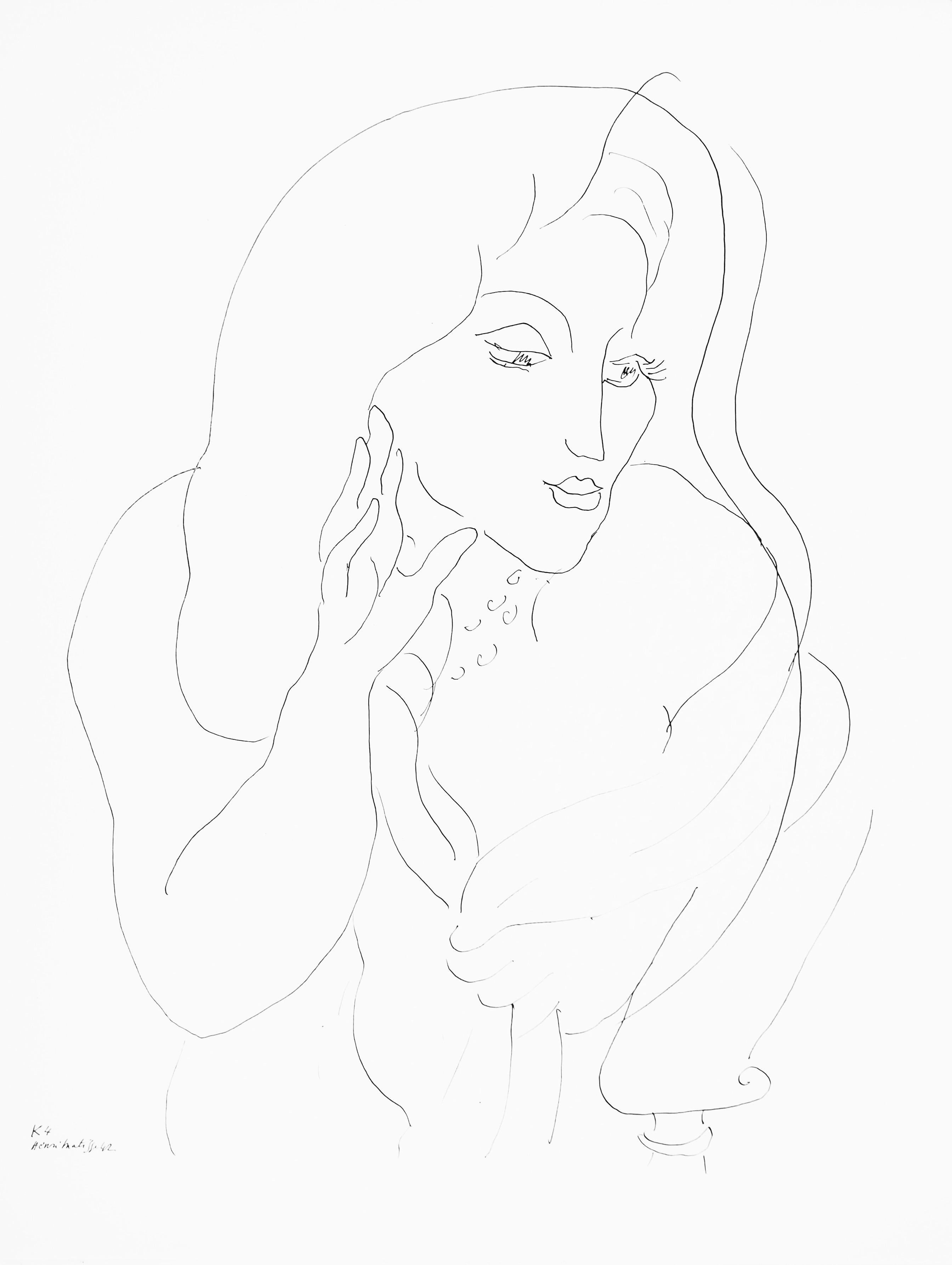 Henri Matisse, Series K, Var. 4, Drawings, Themes and Variations, 1943 (after)