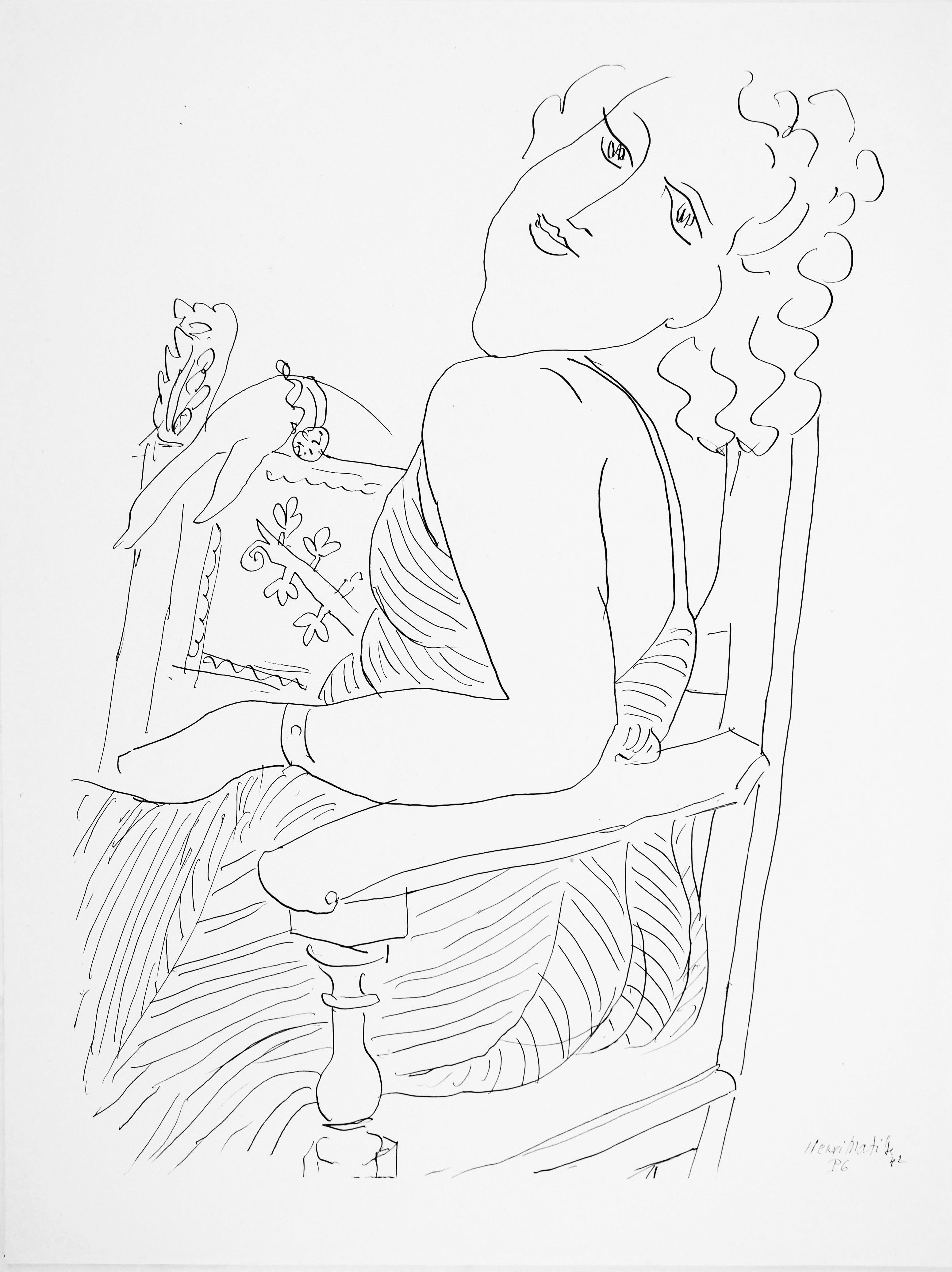 Henri Matisse, Series P, Var. 6, Drawings, Themes and Variations, 1943 (after)