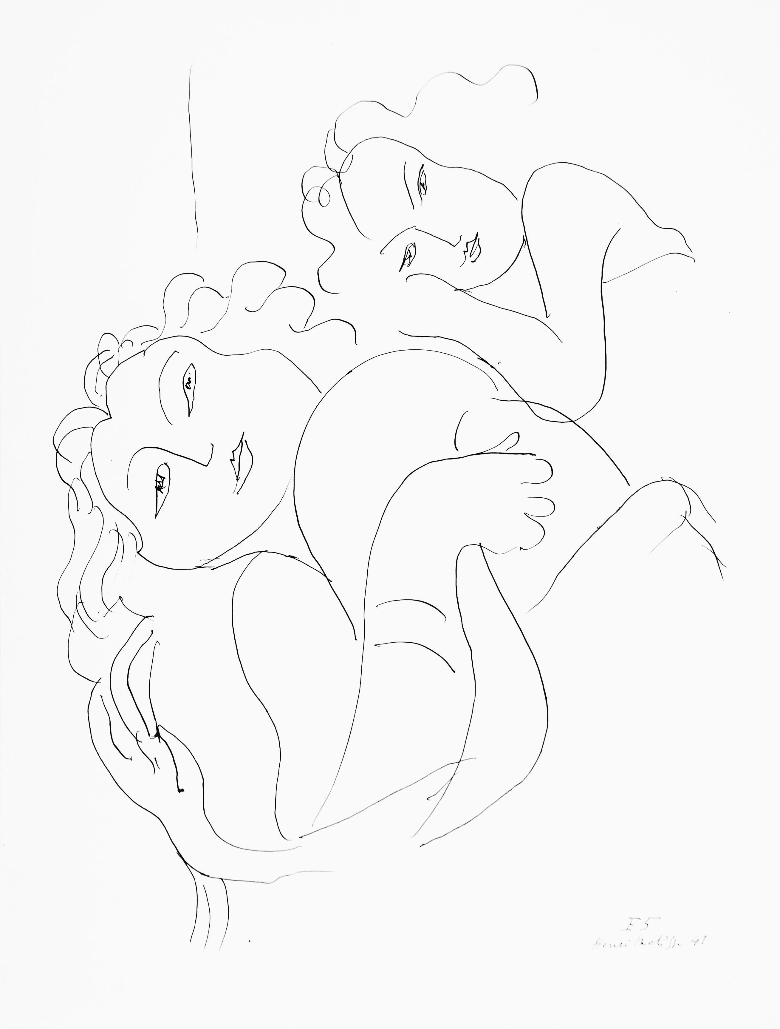 Henri Matisse, Series F, Var. 5, Drawings, Themes and Variations, 1943 (after)