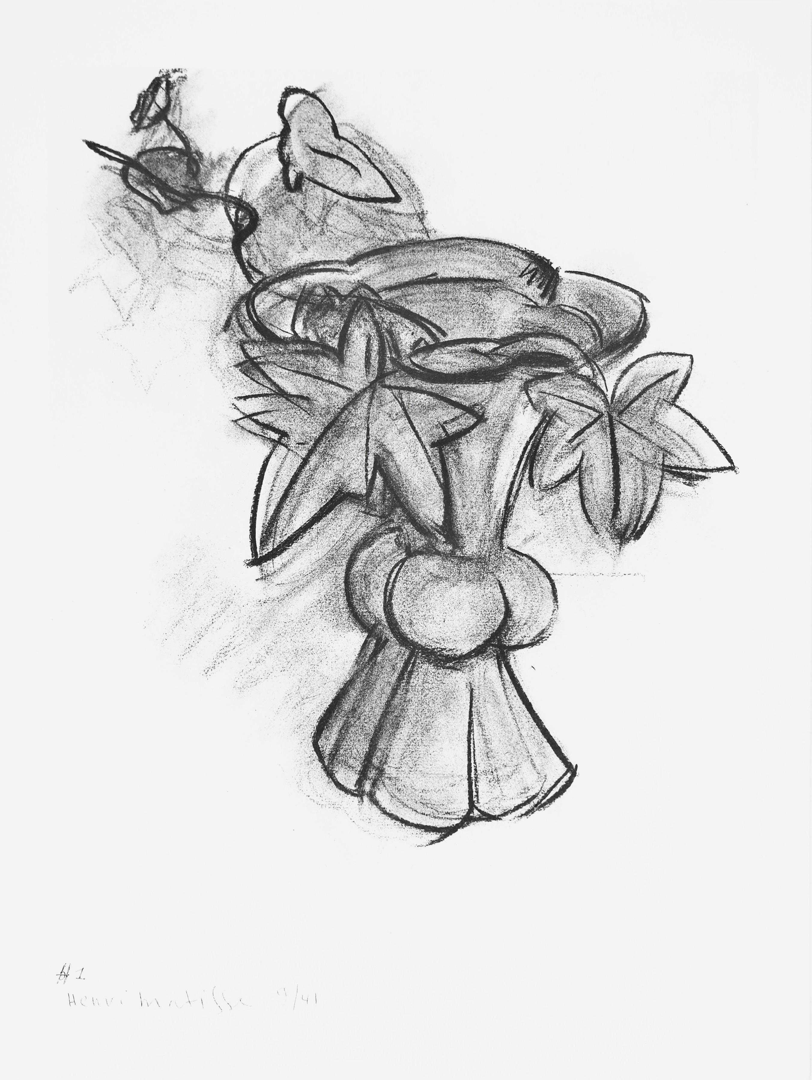 This exquisite lithograph after Henri Matisse (1869–1954), titled Serie H, var. 1 (Series H, Variation 1), from the album Henri Matisse, Dessins, Themes et Variations (Drawings, Themes and Variations), originates from the 1943 edition published by