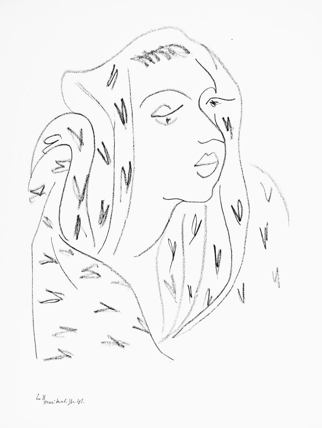 Henri Matisse, Series L, Var. 8, Drawings, Themes and Variations, 1943 (after)