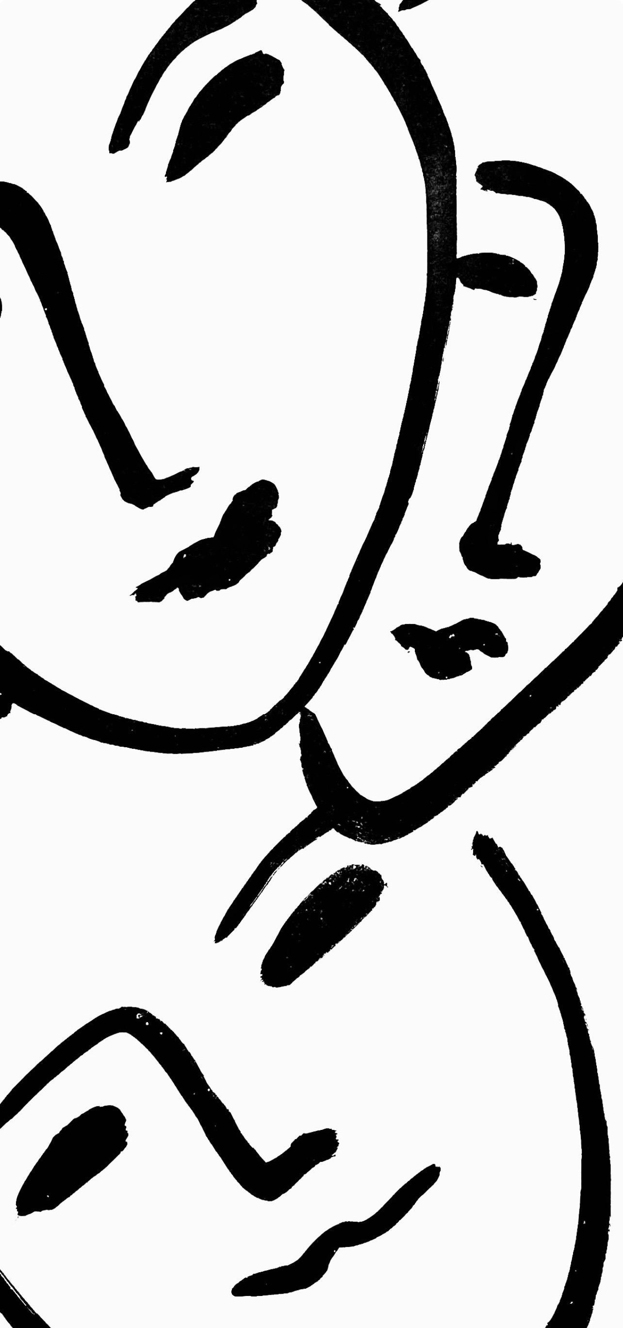 Henri Matisse, Three Heads. To Friendship, from Apollinaire, 1952 For Sale 2