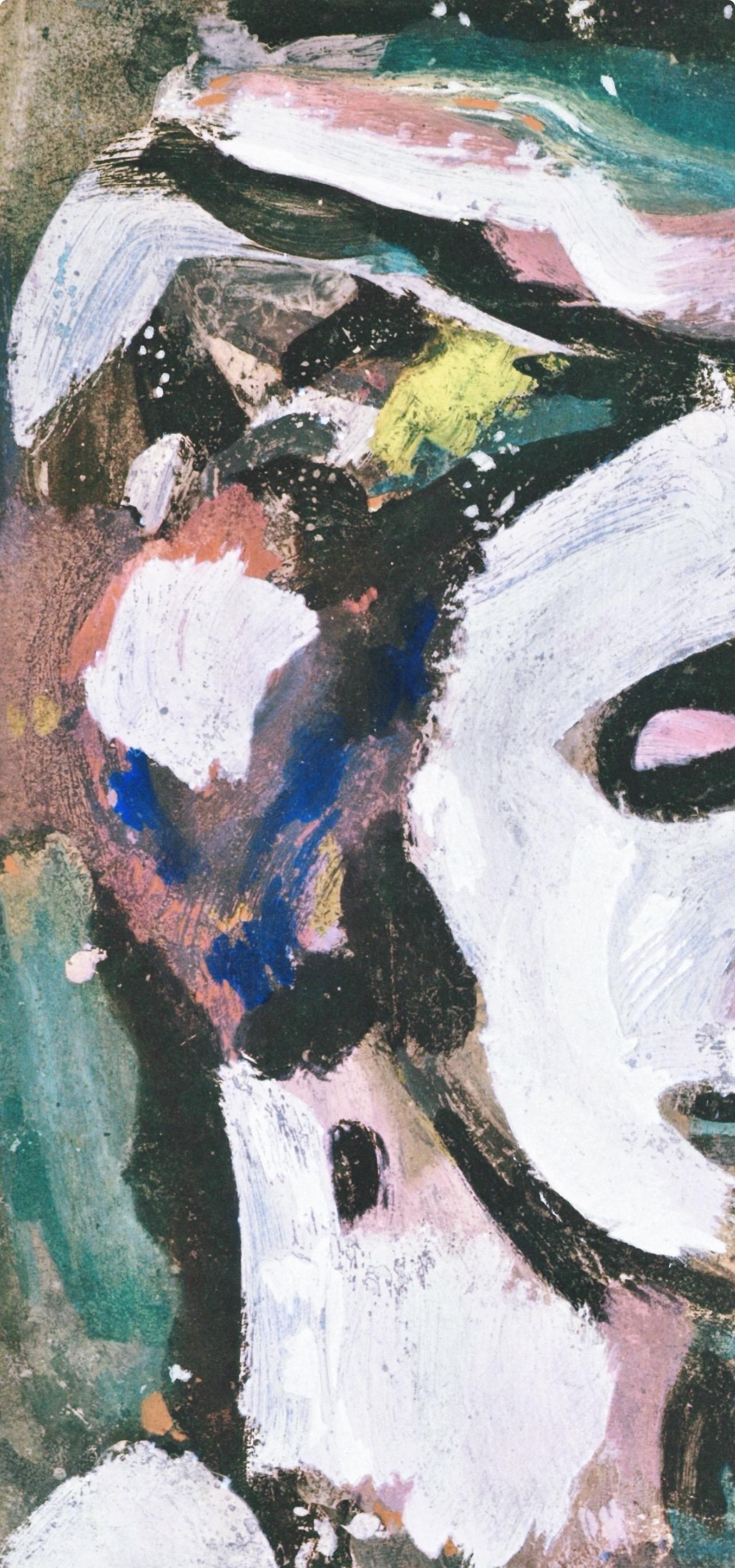 Rouault, Composition, Visages (après) - Noir Figurative Print par Georges Rouault