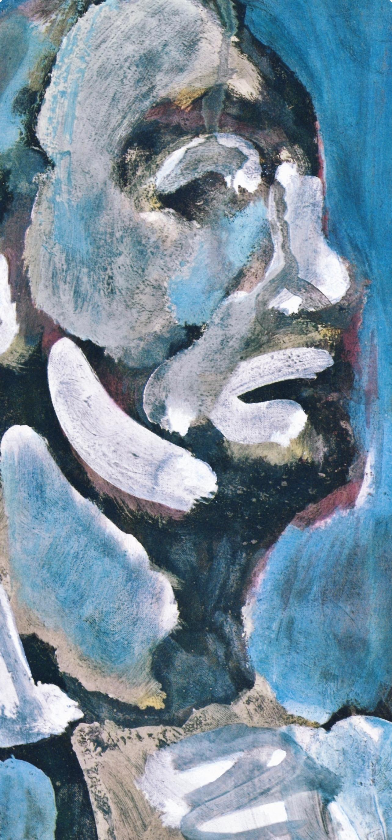 Rouault, Composition, Visages (après) - Noir Figurative Print par Georges Rouault