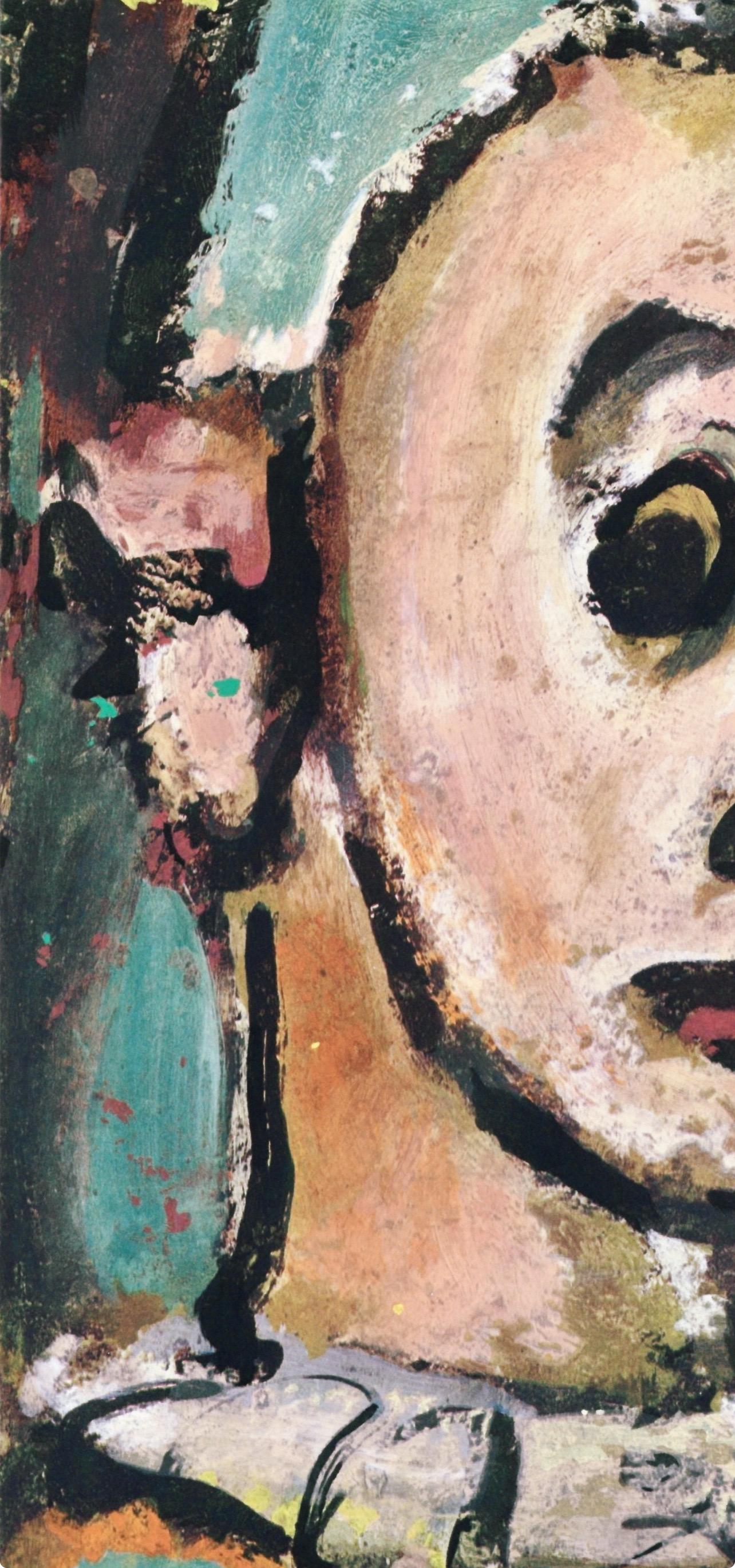 Rouault, Composition, Visages (après) - Noir Figurative Print par Georges Rouault