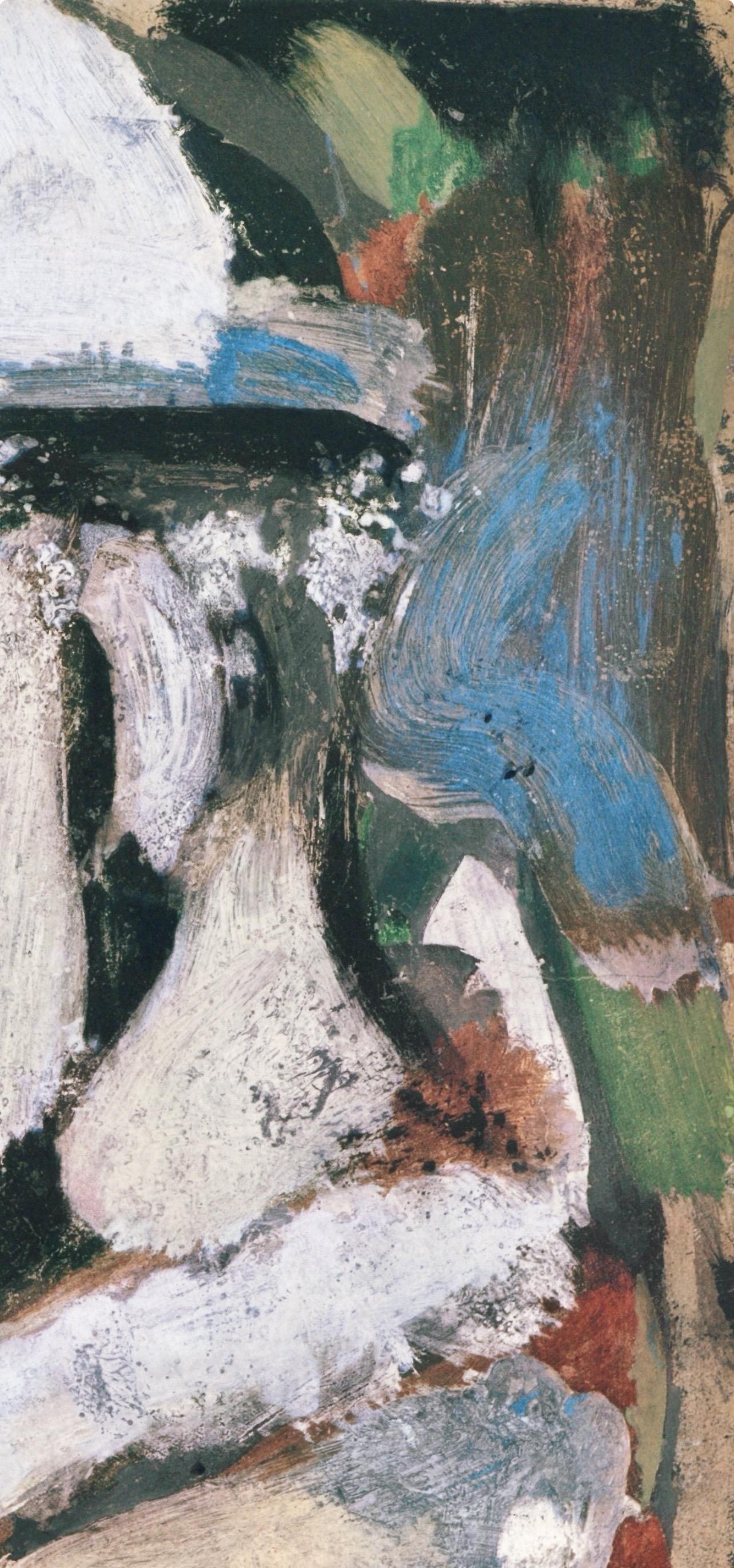 Rouault, Composition, Visages (après) - Marron Landscape Print par Georges Rouault