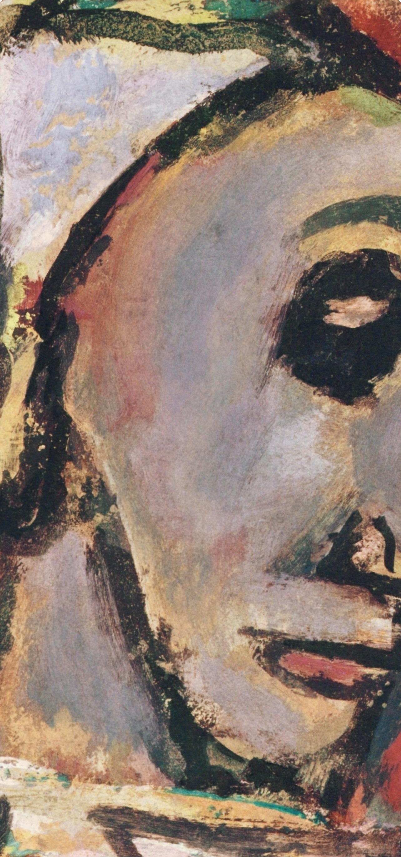 Rouault, Composition, Visages (après) - Marron Figurative Print par Georges Rouault