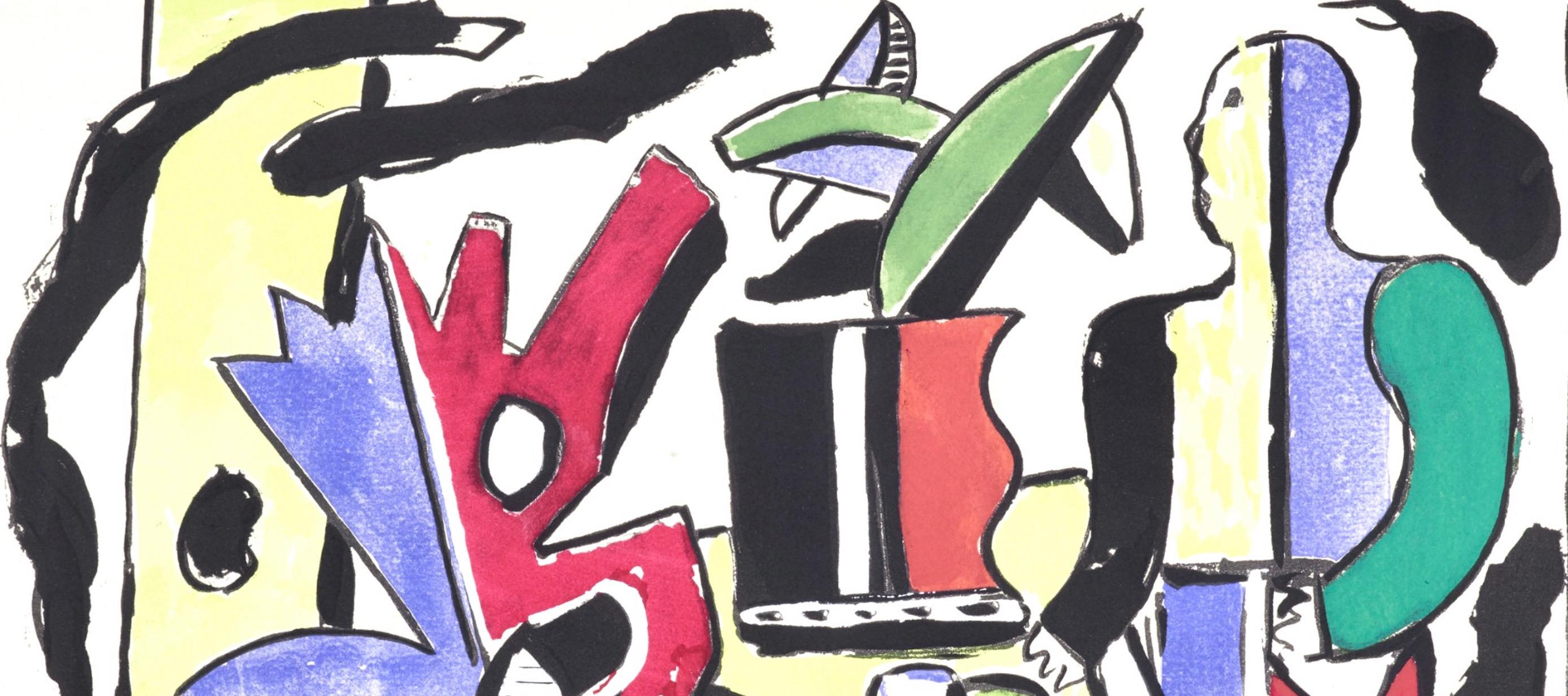 Fernand Leger, Untitled, from Twelve Contemporaries, 1959 (after) - Beige Abstract Print by Fernand Léger