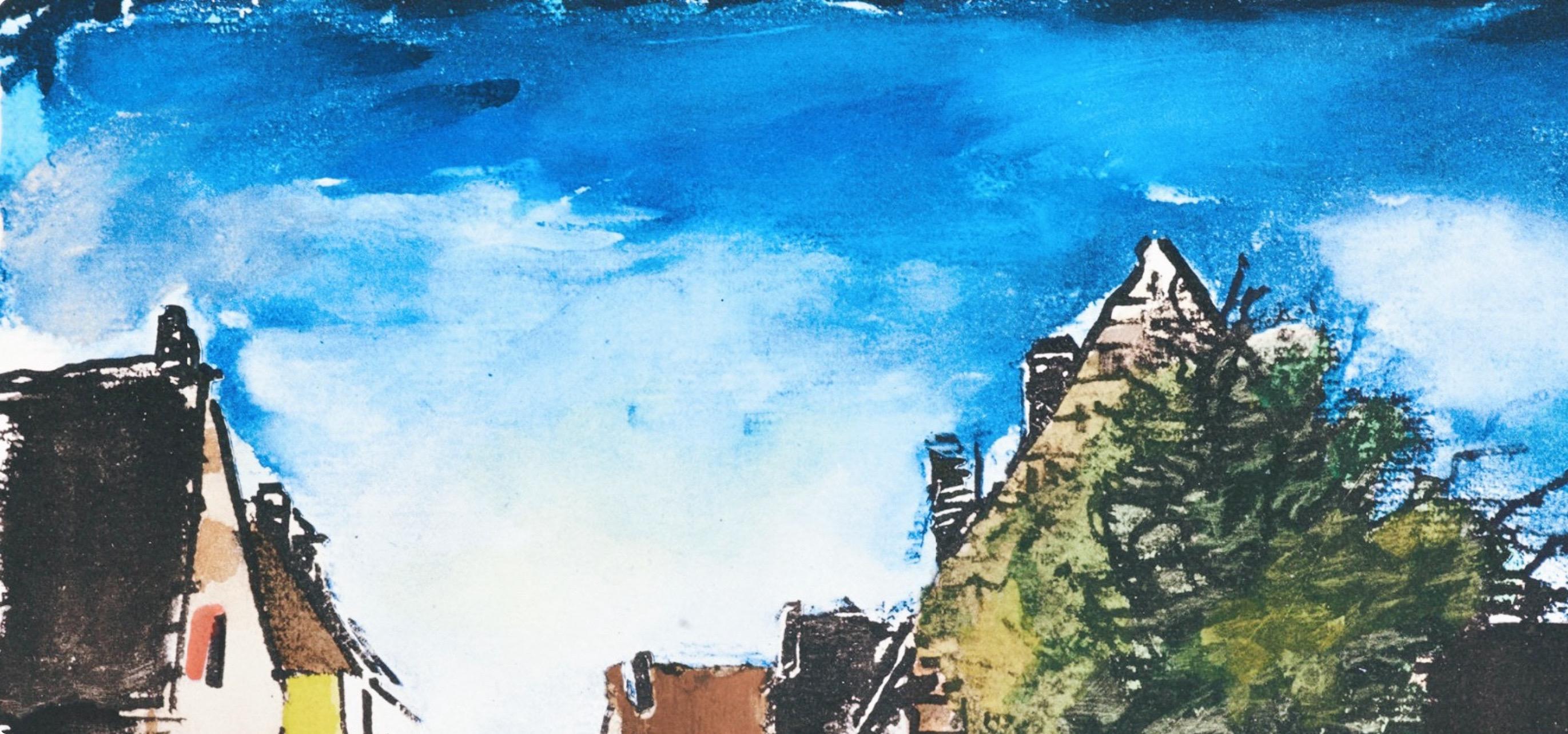 Maurice de Vlaminck, Landscape of Ile-de-France, 1959 (after) For Sale 1