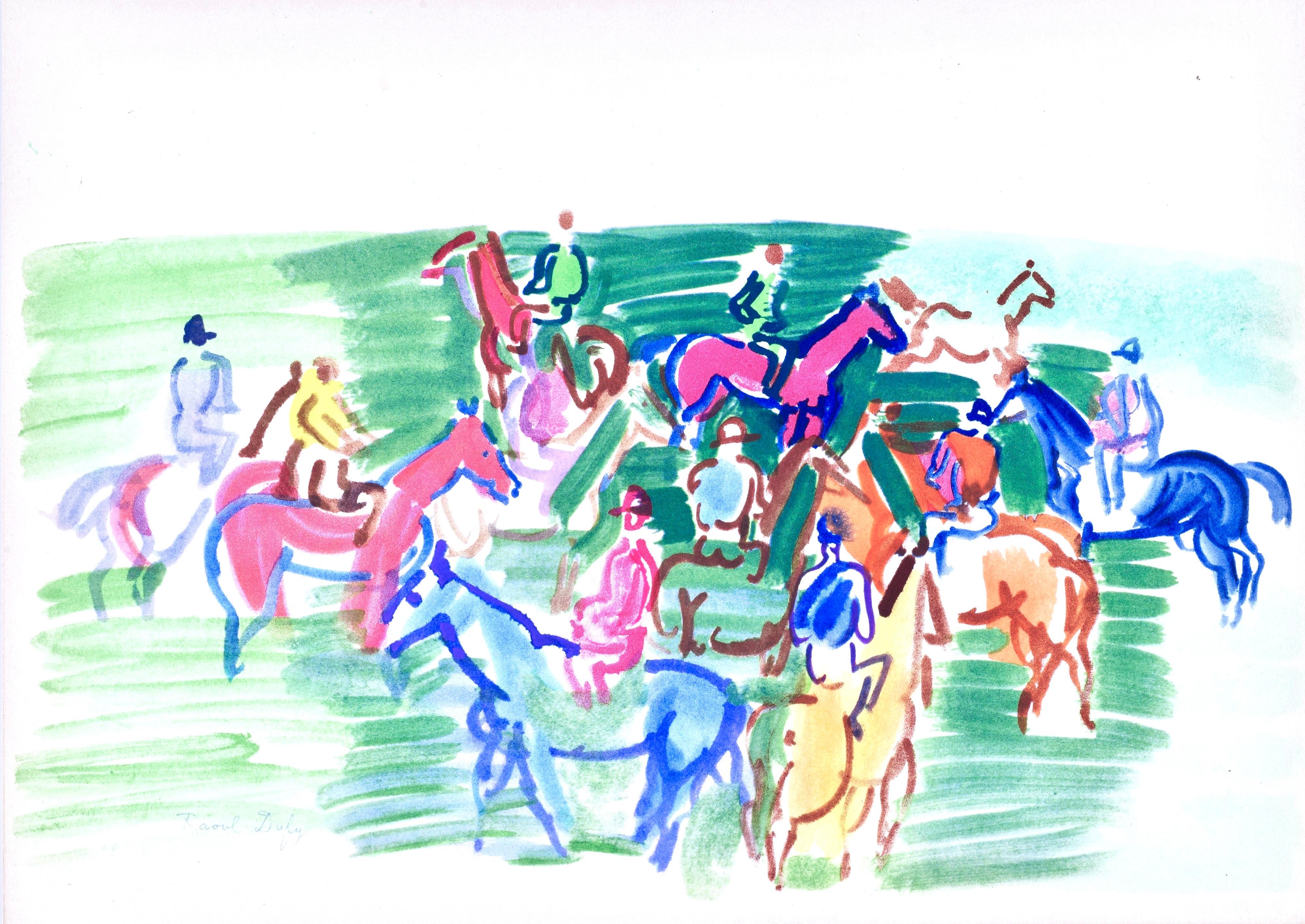 Raoul Dufy, Paddock, from Twelve Contemporaries, 1959 (after) For Sale 4