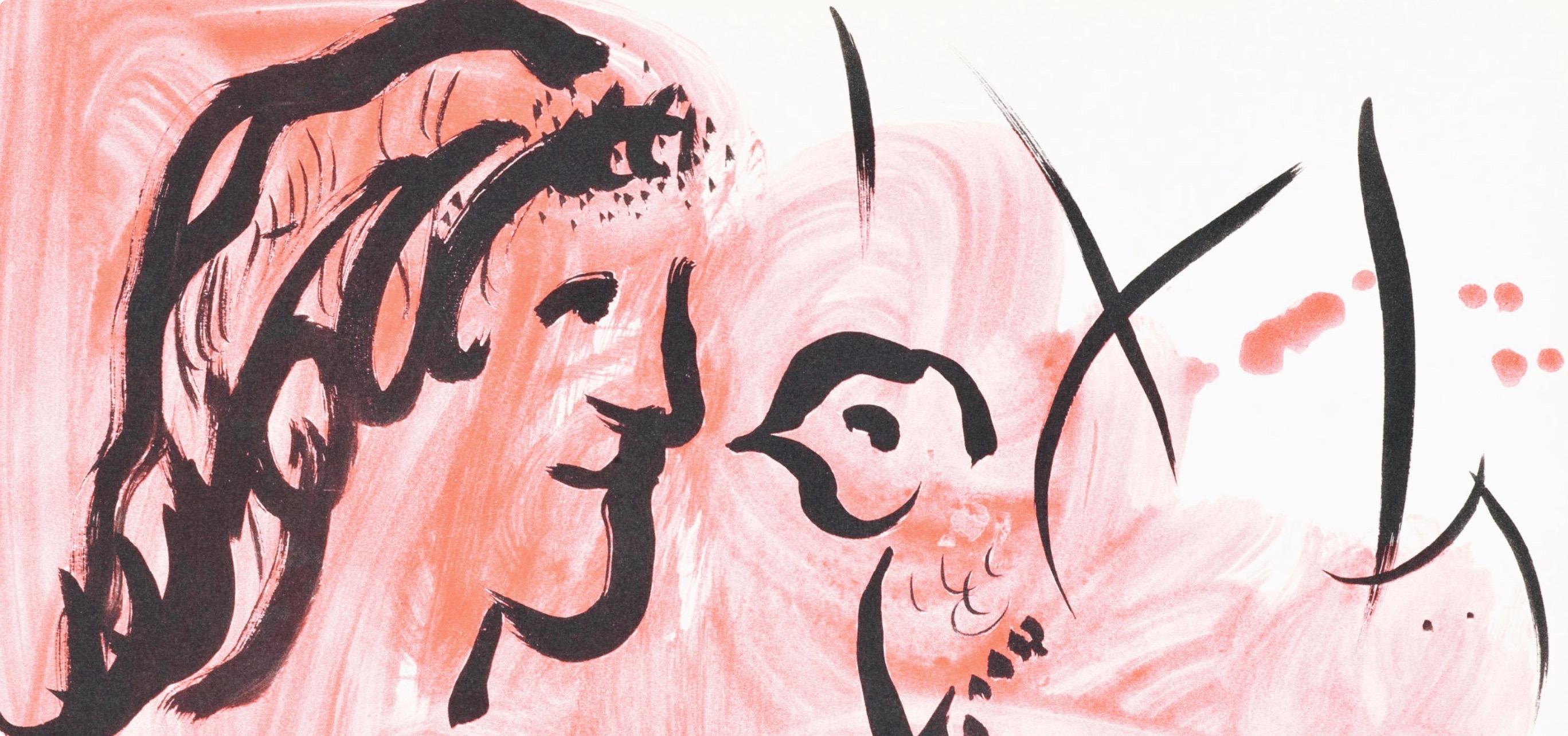 Marc Chagall, Woman with Bird, from Twelve Contemporaries, 1959 (after) For Sale 3