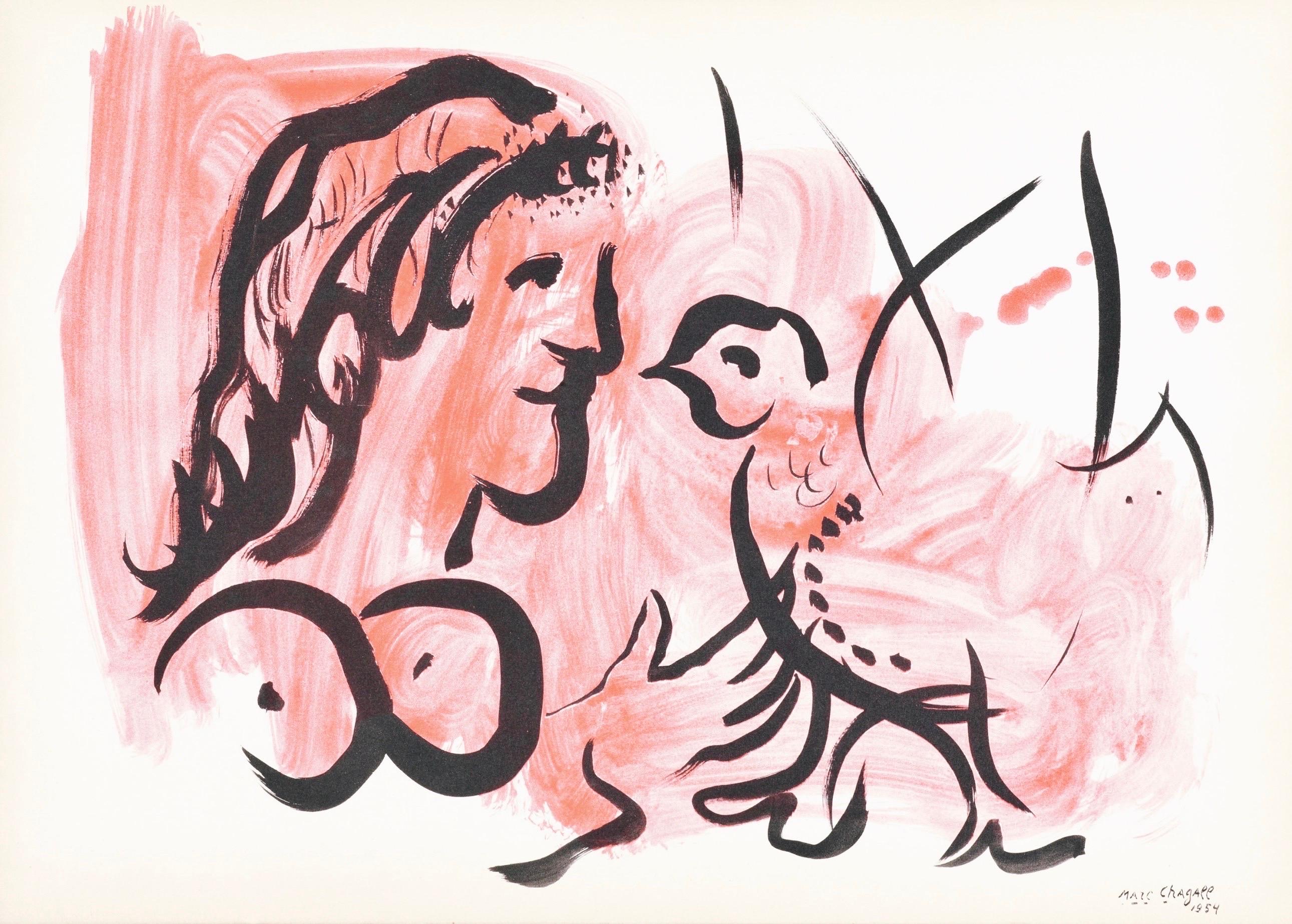 Marc Chagall, Woman with Bird, from Twelve Contemporaries, 1959 (after)