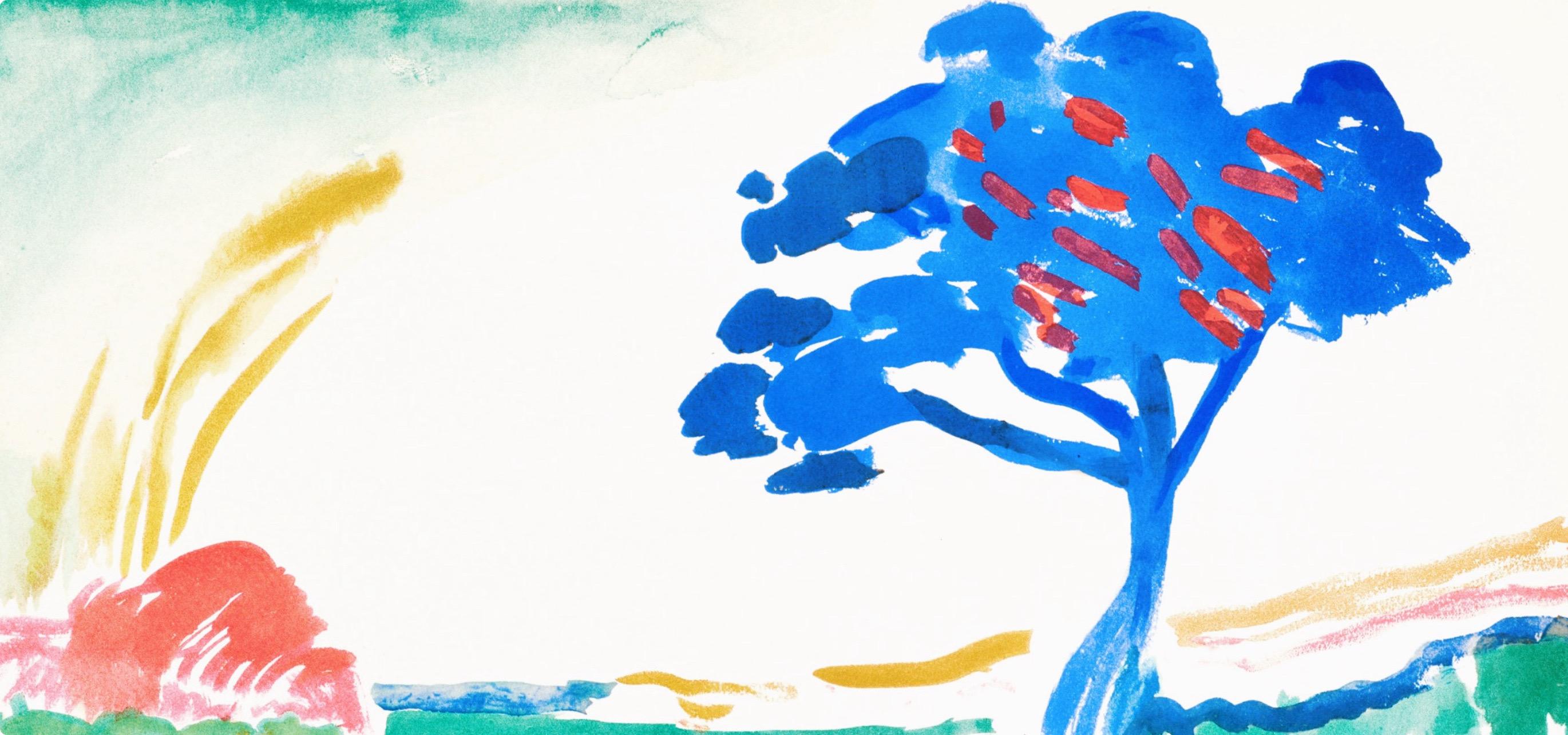 Andre Derain, Landscape of the Blue Tree, Twelve Contemporaries, 1959 (after) - White Abstract Print by André Derain