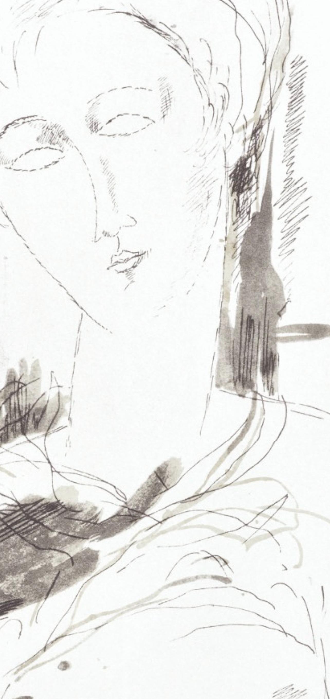 Amedeo Modigliani, Portrait, from Twelve Contemporaries, 1959 (after) For Sale 2