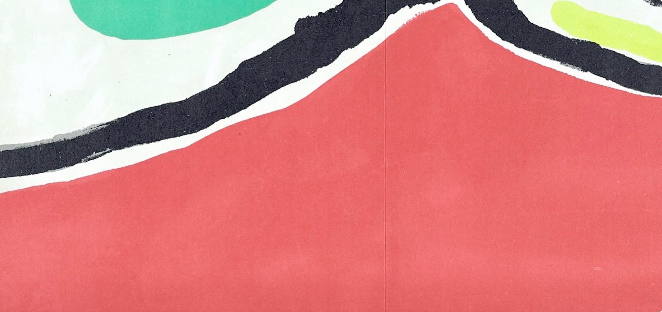 Joan Miro, Untitled, from Tarragona Tapestry, 1972 (after) - Orange Landscape Print by Joan Miró