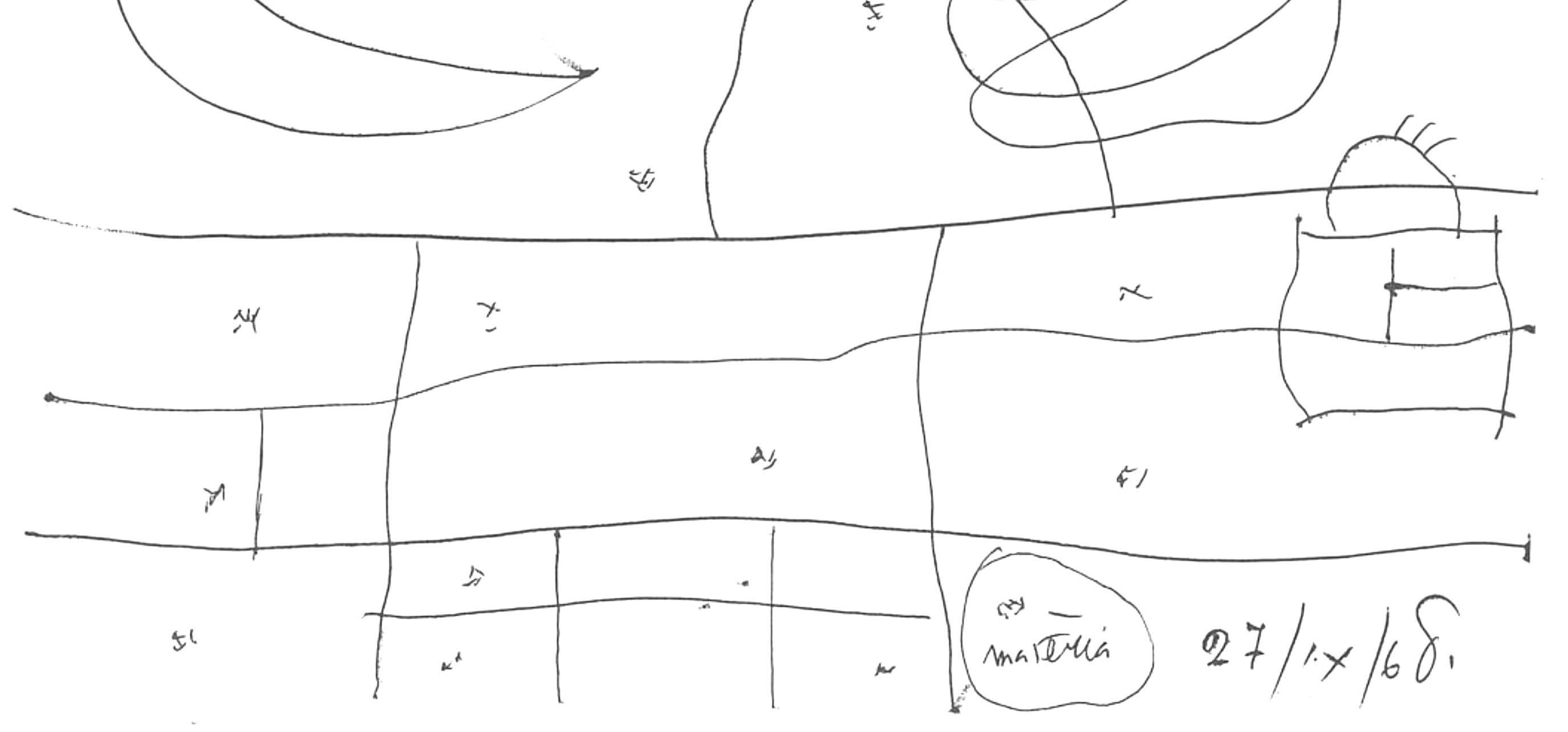 Joan Miro, Untitled, from Tarragona Tapestry, 1972 (after) - White Landscape Print by Joan Miró