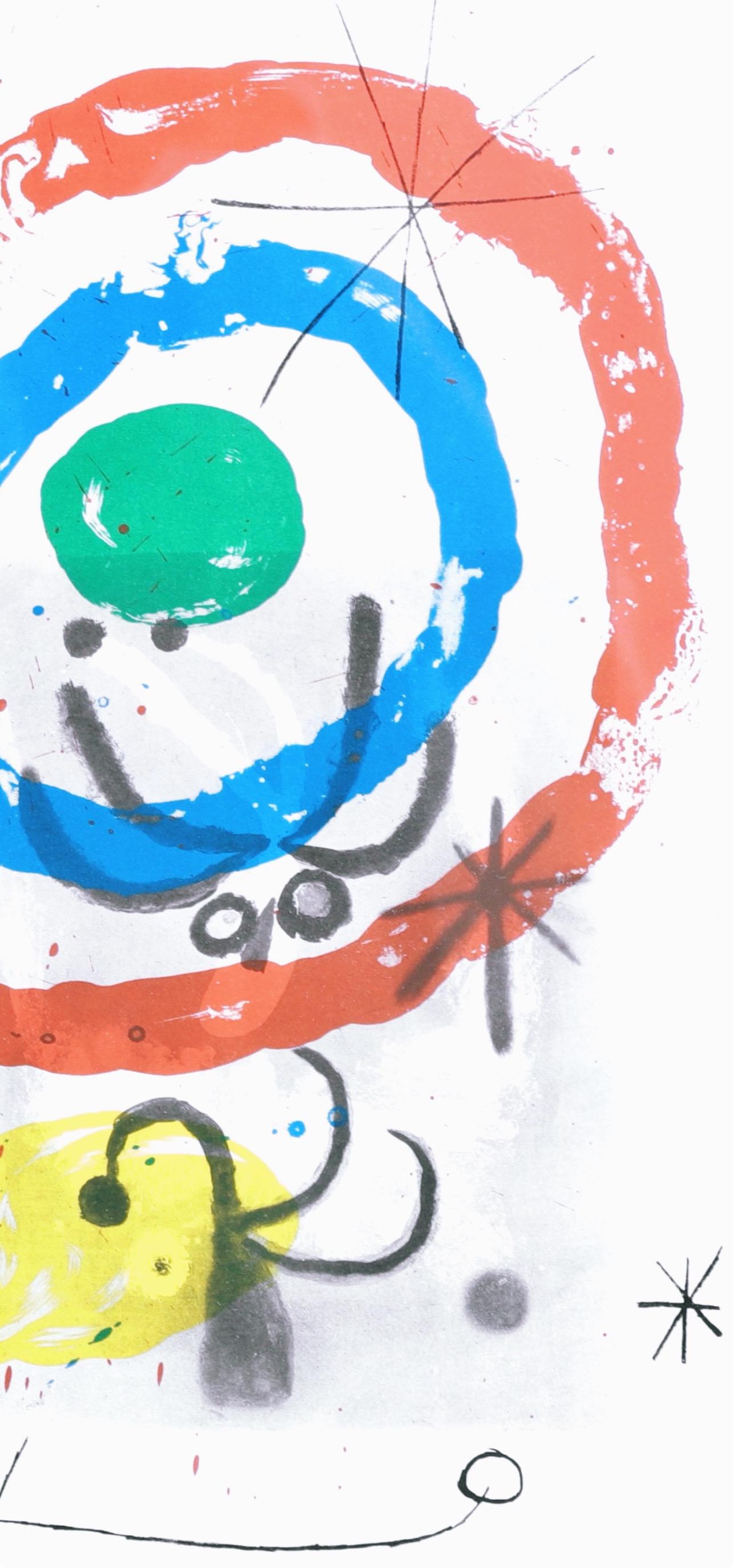 Joan Miro, Untitled, from Derriere le miroir, 1965 - Gray Abstract Print by Joan Miró