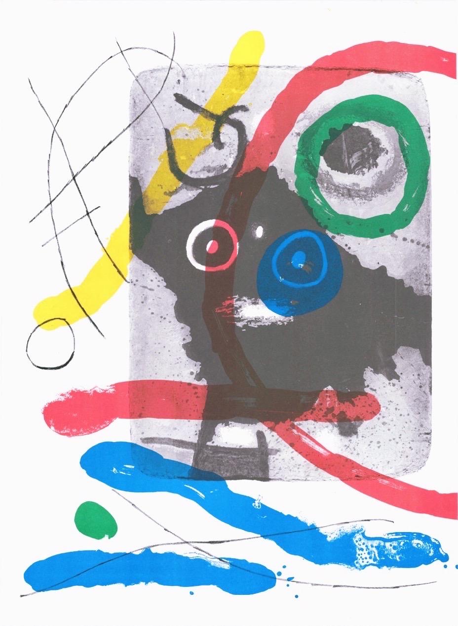 Joan Miro, Head, from Derriere le miroir, 1965