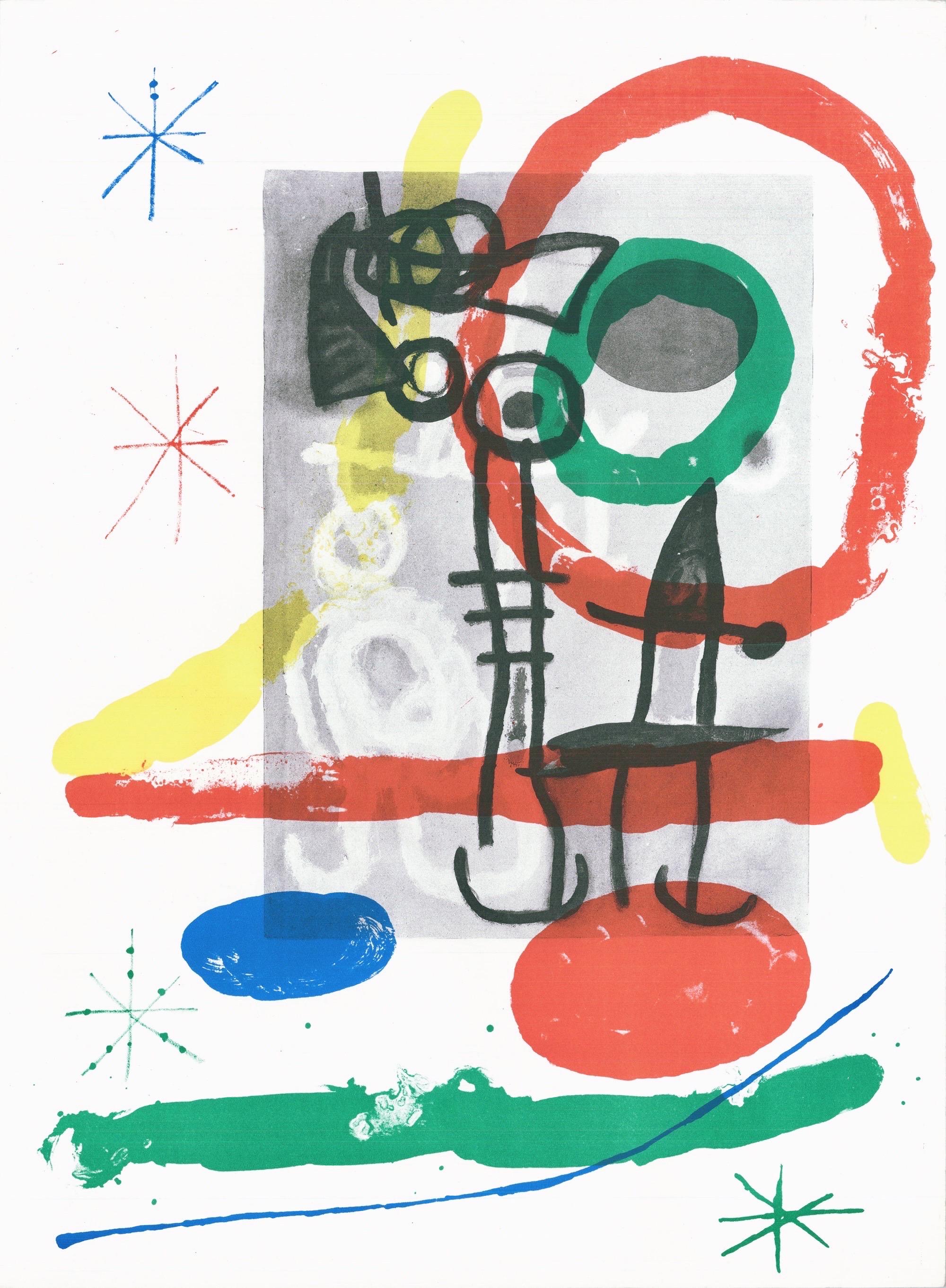 Joan Miro, The Two Friends, from Derriere le miroir, 1965