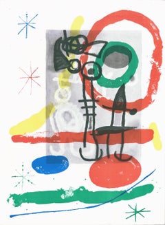 Joan Miro, The Two Friends, from Derriere le miroir, 1965