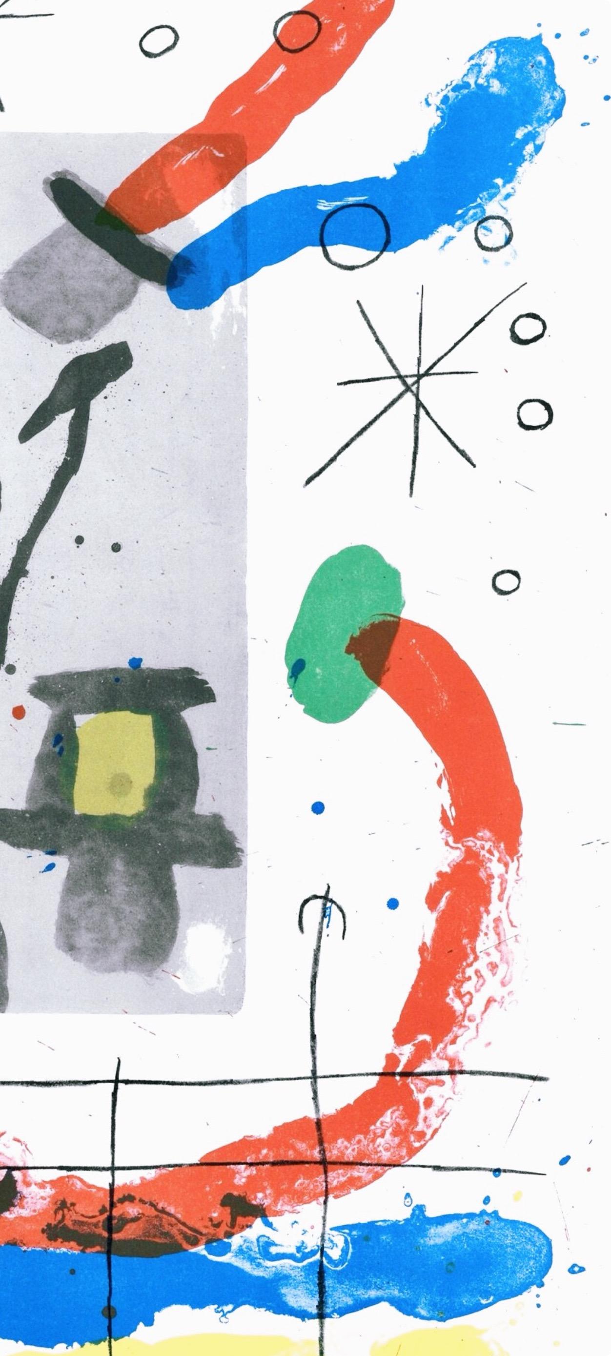 Joan Miro, The Bird and its Nest, from Derriere le miroir, 1965 - Surrealist Print by Joan Miró