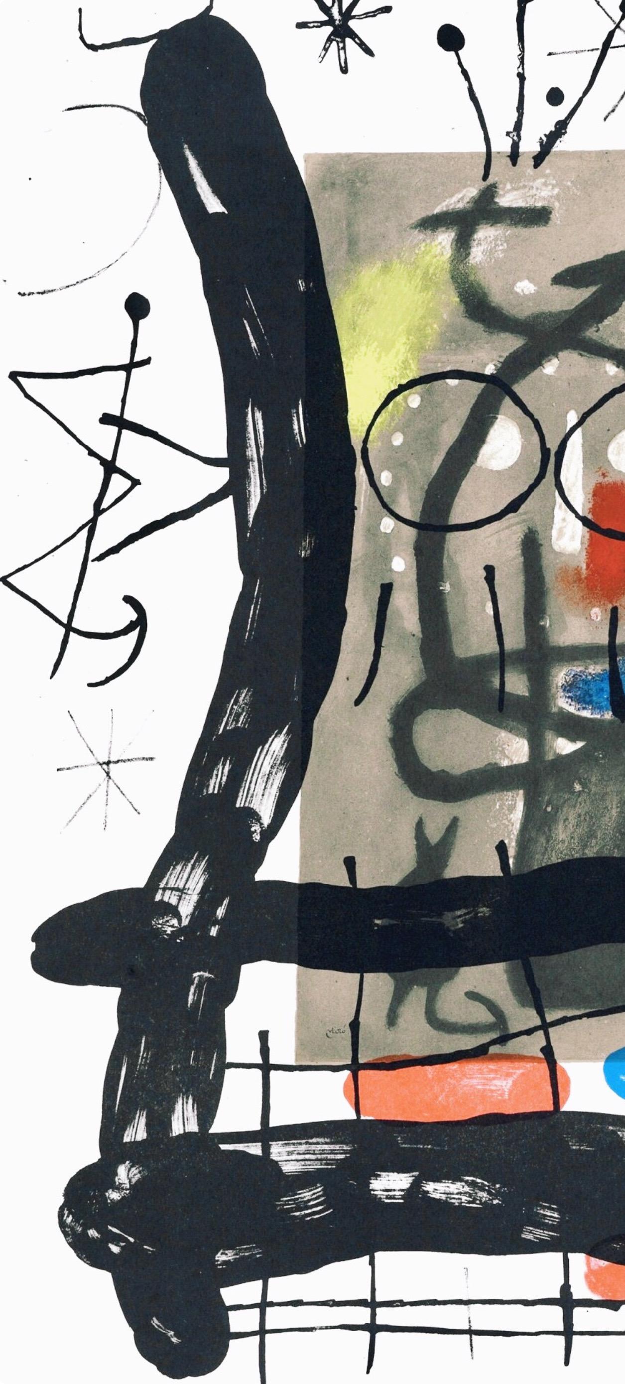 Joan Miro, Frontispiece, from Derriere le miroir, 1965 - Surrealist Print by Joan Miró