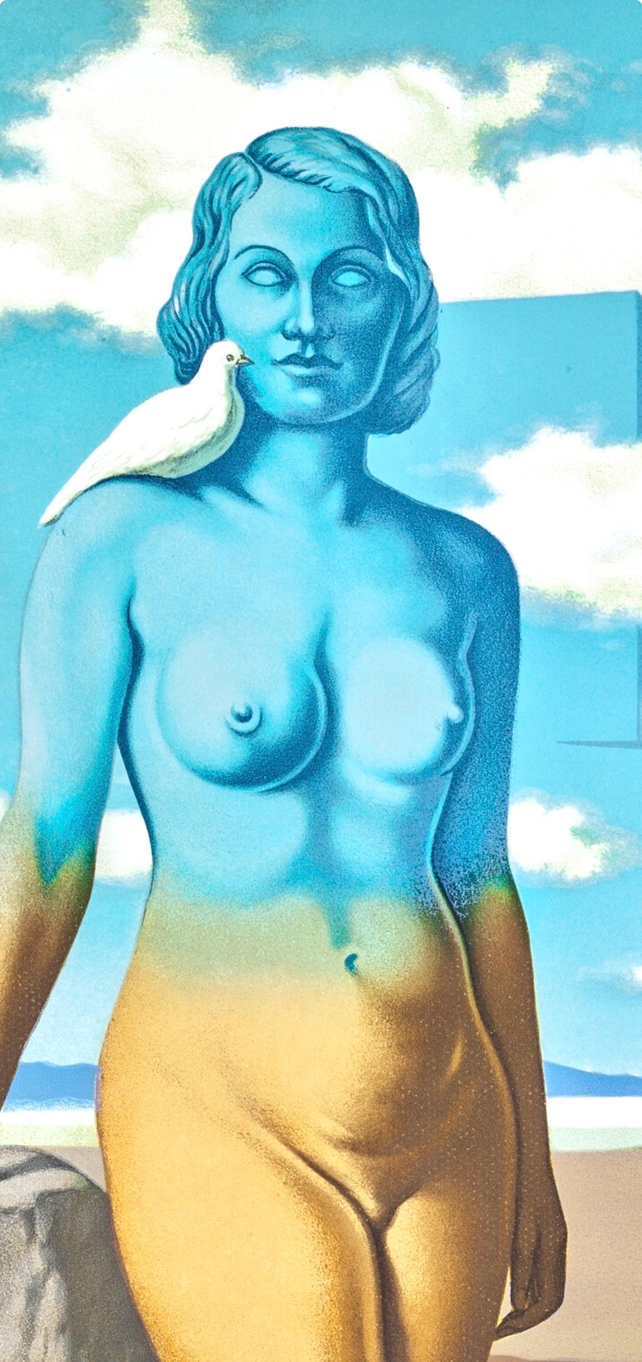 Rene His, Un bombardon libère son bouquet de flammes, 1968 (d'après) - Print de René Magritte