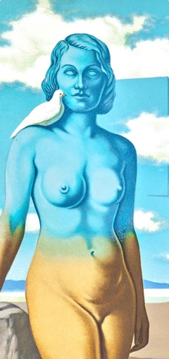 Rene Magritte, A Bombardon Releases its Bouquet of Flames, 1968 (after)