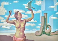 Rene Magritte, A Young Woman Presents with Grace, 1968 (after)