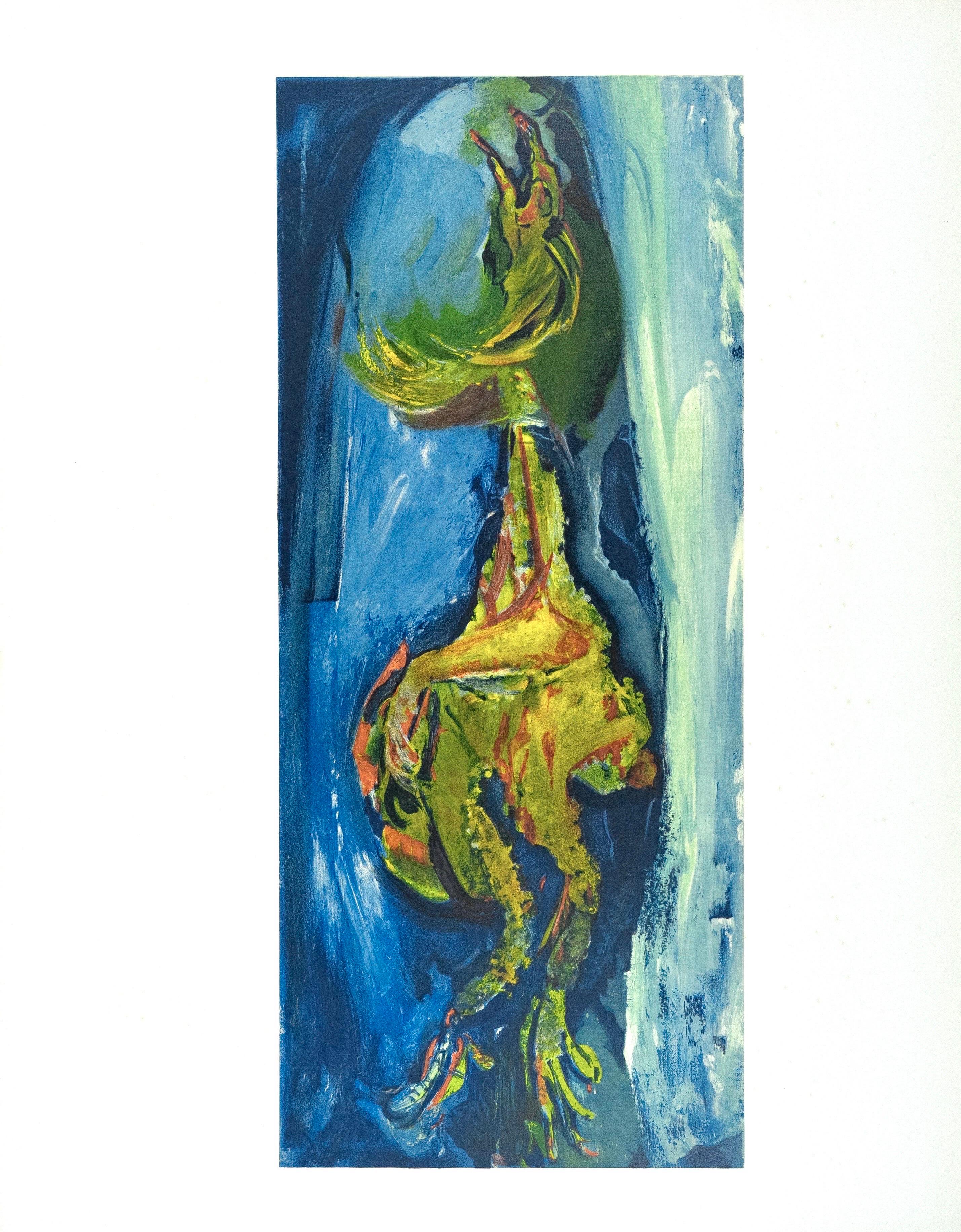 Cette exquise lithographie d'après Chaim Soutine (1893-1943), intitulée Le Coq, tirée de l'in-folio Soutine, I, Collection Pierre Levy, 1966, provient de l'édition publiée par Fernand Mourlot, Paris, et imprimée par Mourlot Frères, Paris, le 20