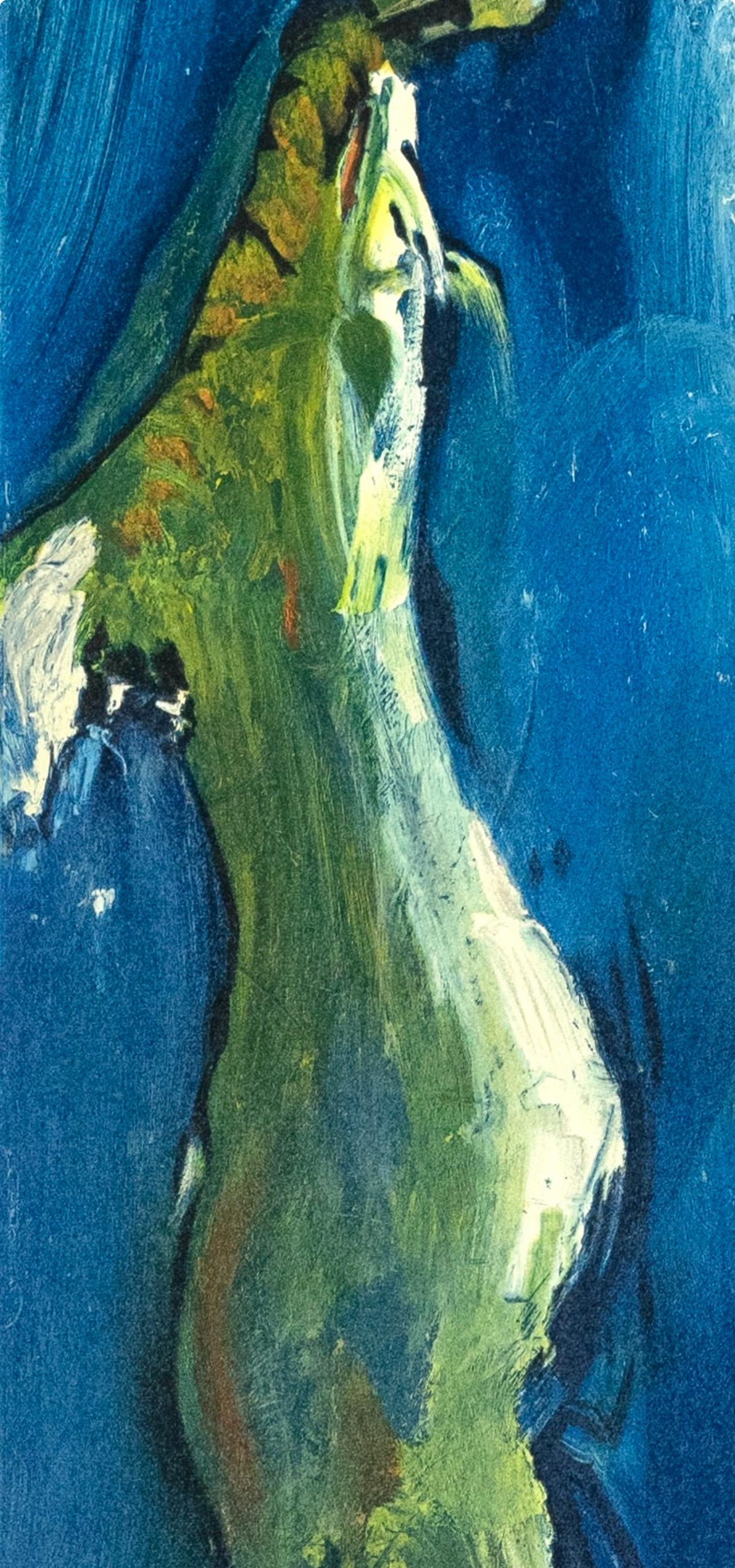 Chaim Soutine, Hanging Hare, from Soutine, I, 1966 (after) - Green Landscape Print by Chaïm Soutine