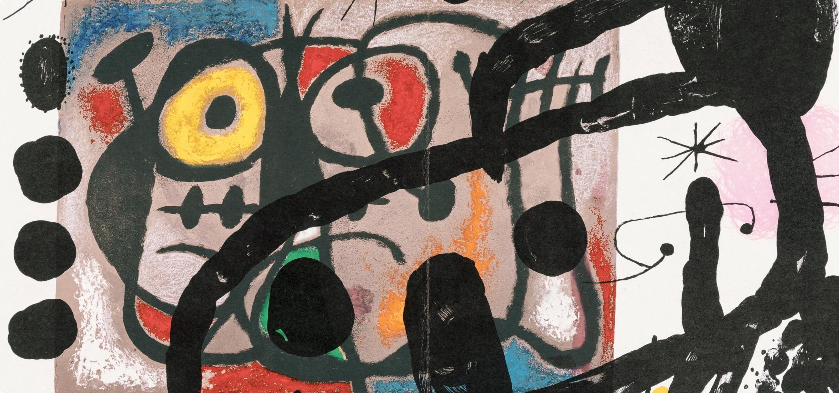 Miró, Composition (Cramer 102 ; Mourlot 428-449), Derrière le miroir (d'après) - Print de Joan Miró