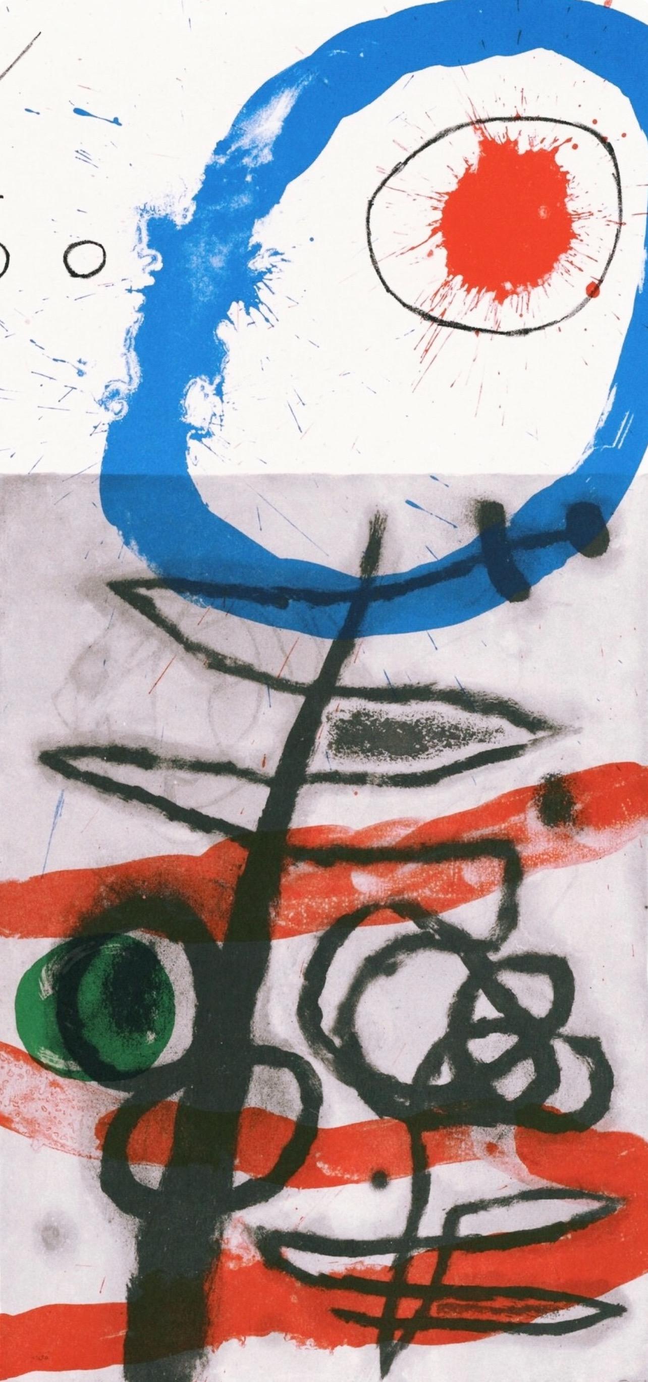 Miró, Composition (Cramer 102 ; Mourlot 428-449), Derrière le miroir (d'après) - Print de Joan Miró