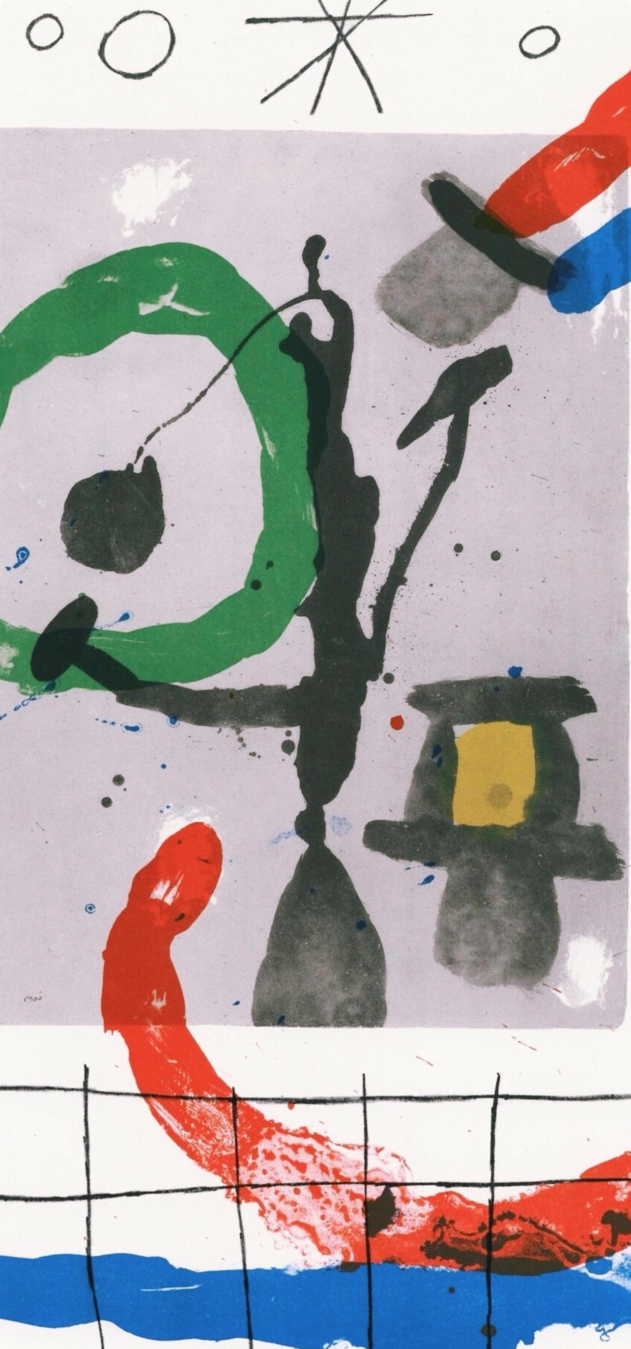 Miró, Composition (Cramer 102 ; Mourlot 428-449), Derrière le miroir (d'après) - Print de Joan Miró