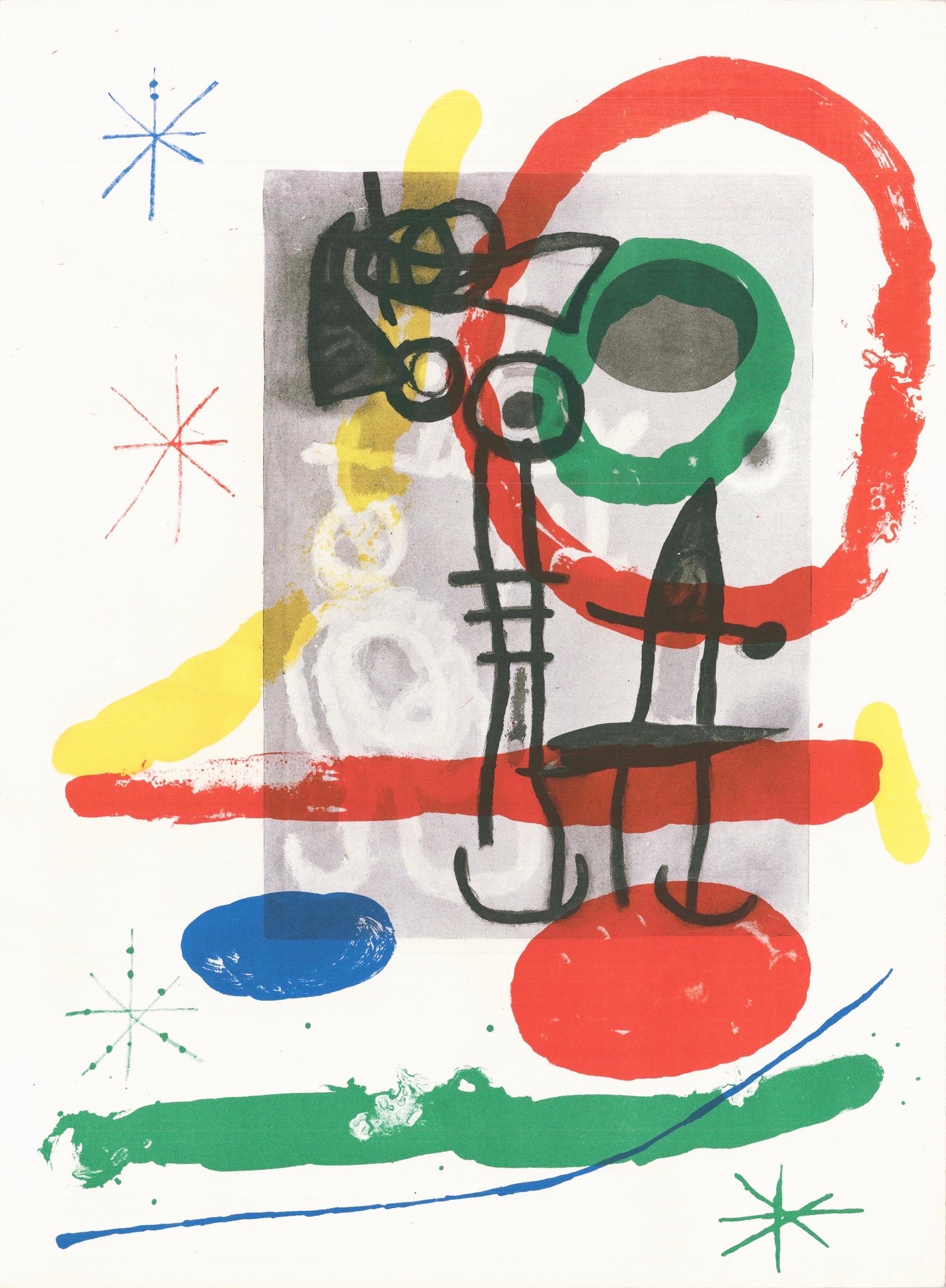 Joan Miro, The Two Friends, from Derriere le miroir, 1965