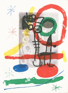 Joan Miro, The Two Friends, from Derriere le miroir, 1965