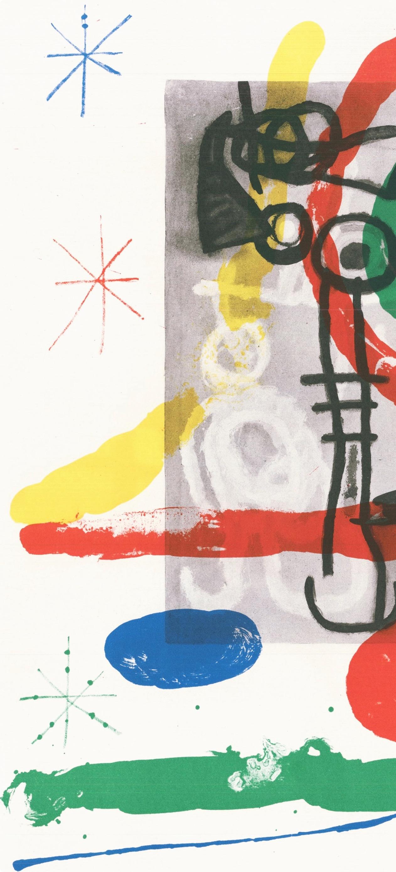 Miró, Composition (Cramer 102 ; Mourlot 428-449), Derrière le miroir (d'après) - Surréalisme Print par Joan Miró